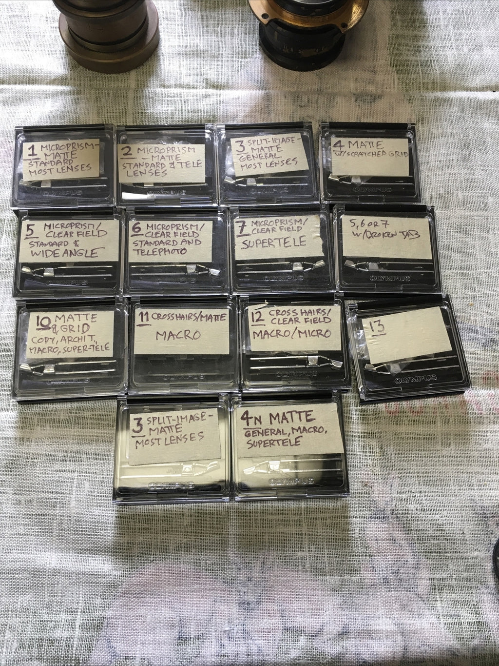 Olympus Focusing Screens Lot Of 14 OM System0