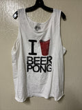 Men’s I Love Beer Pong Crooked Monkey XL Tank Top College Shirt 0