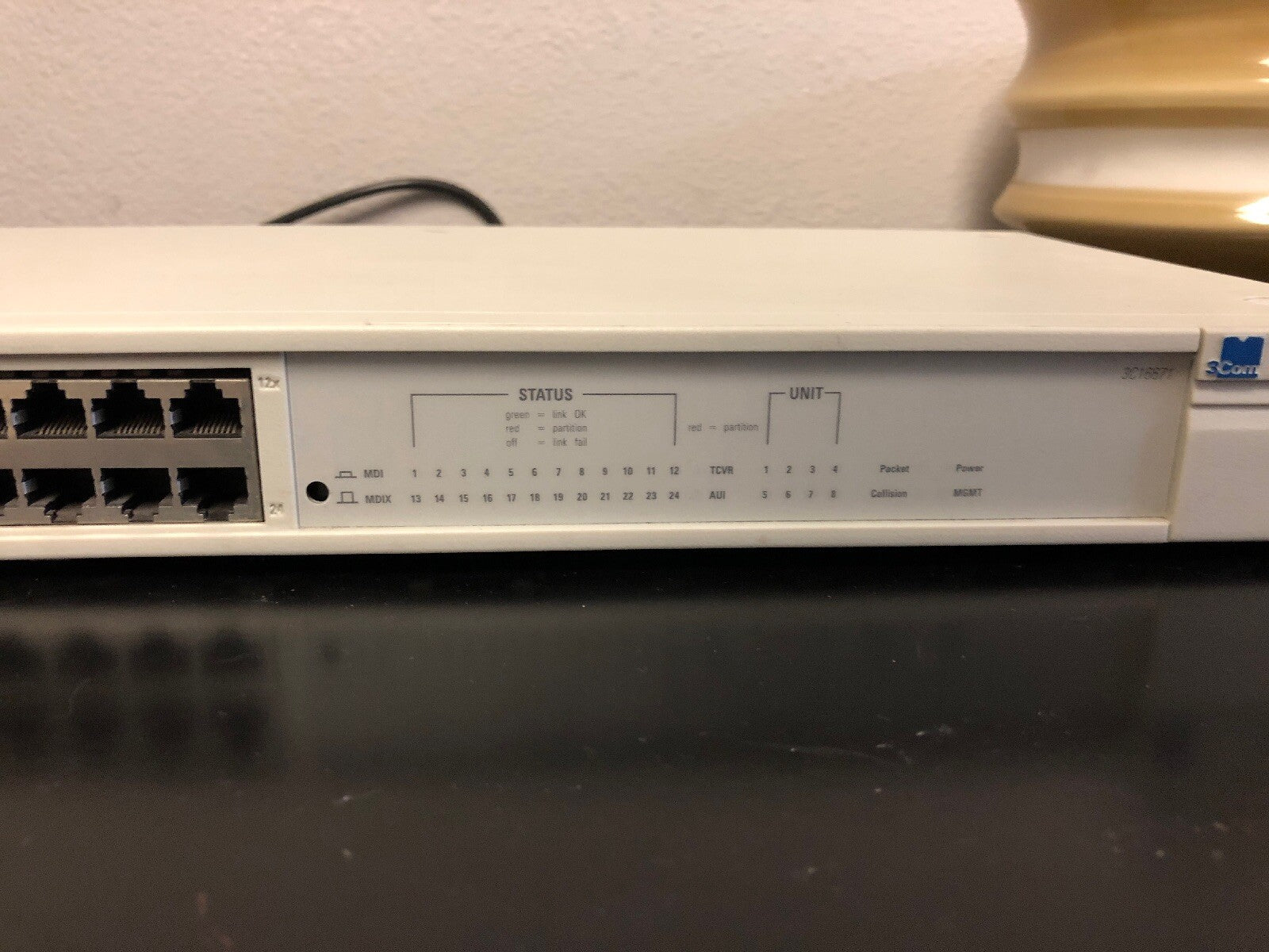 Linkbuilder FMS II 3com 3C16671 12 Port ieee 802.3 iso/dis 8802/3 IEC 9502