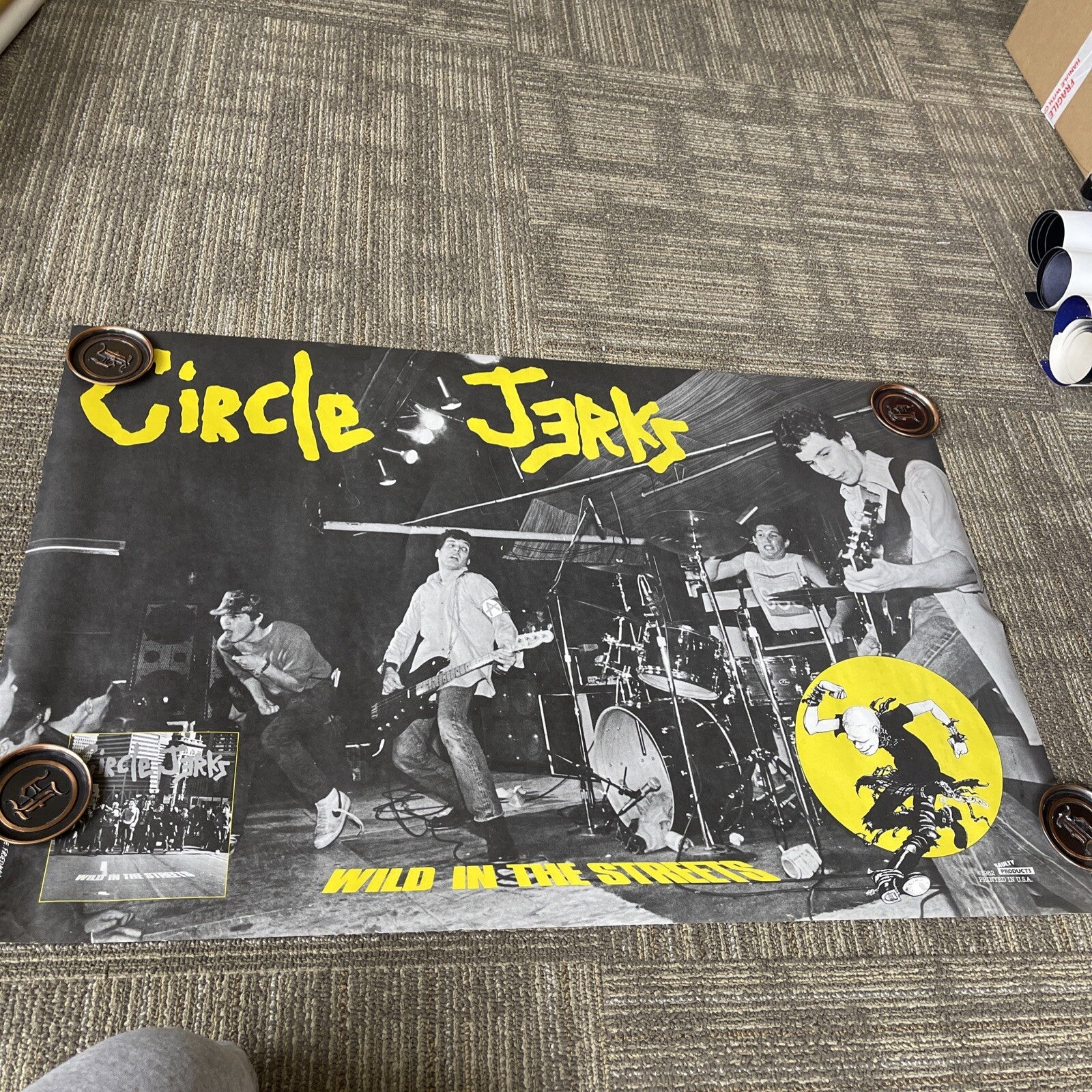 #67 1982 Circle Jerks Record Store Promo Poster Original Very Rare 36 X 24”0