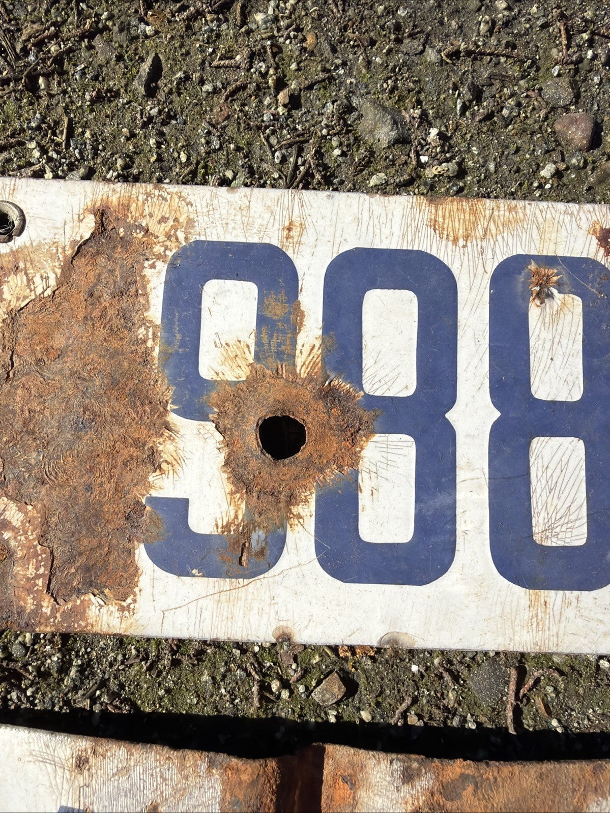 1920s California License Plate Porcelain ALL ORIGINAL  Set 100+ Years Old5