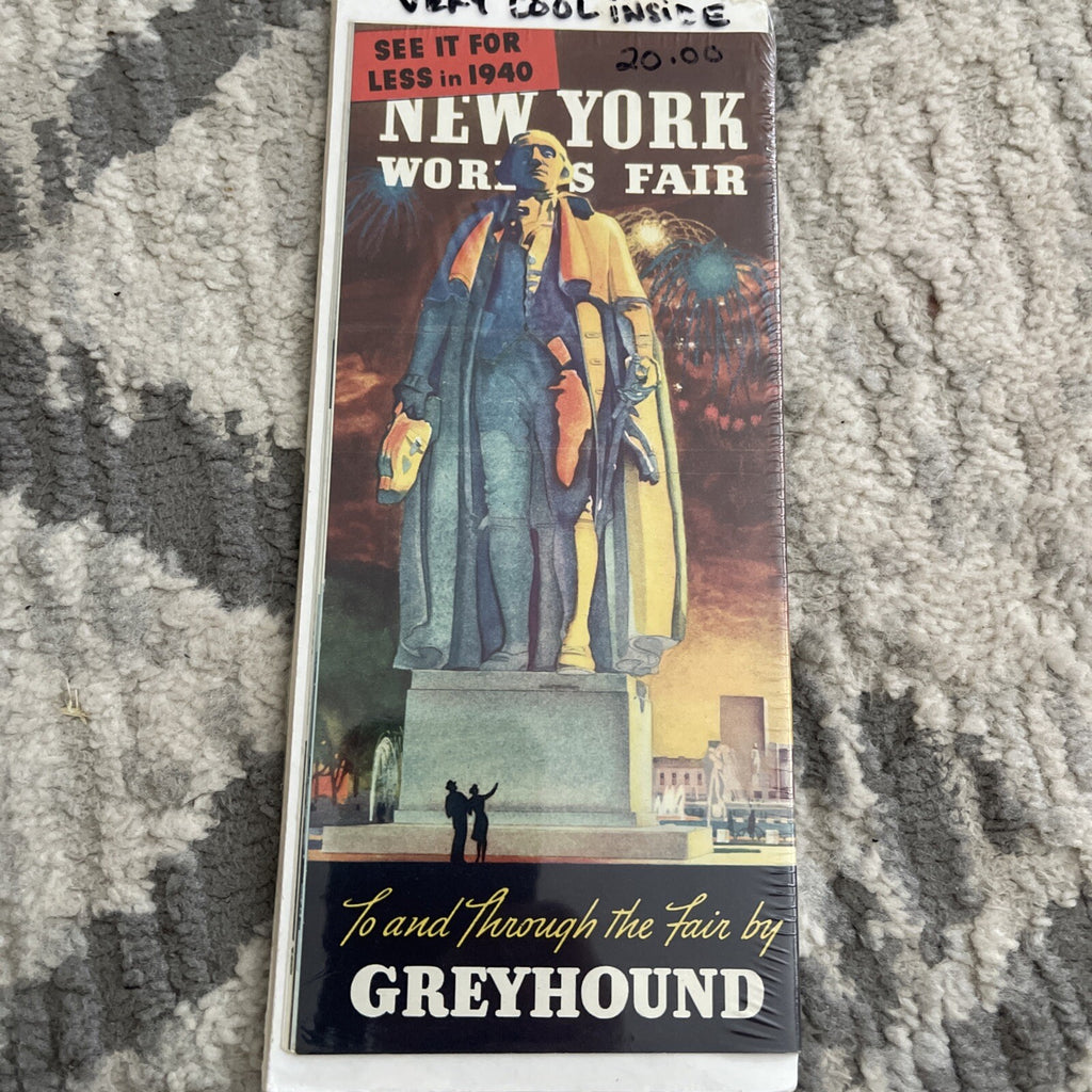 1940 New York World's Fair, Greyhound Transportation Map Timetable1
