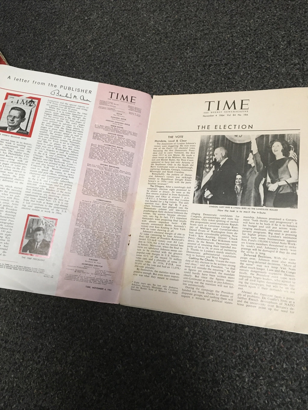 TIME magazine November 4, 1964 ELECTION EXTRA PRESIDENT JOHNSON1