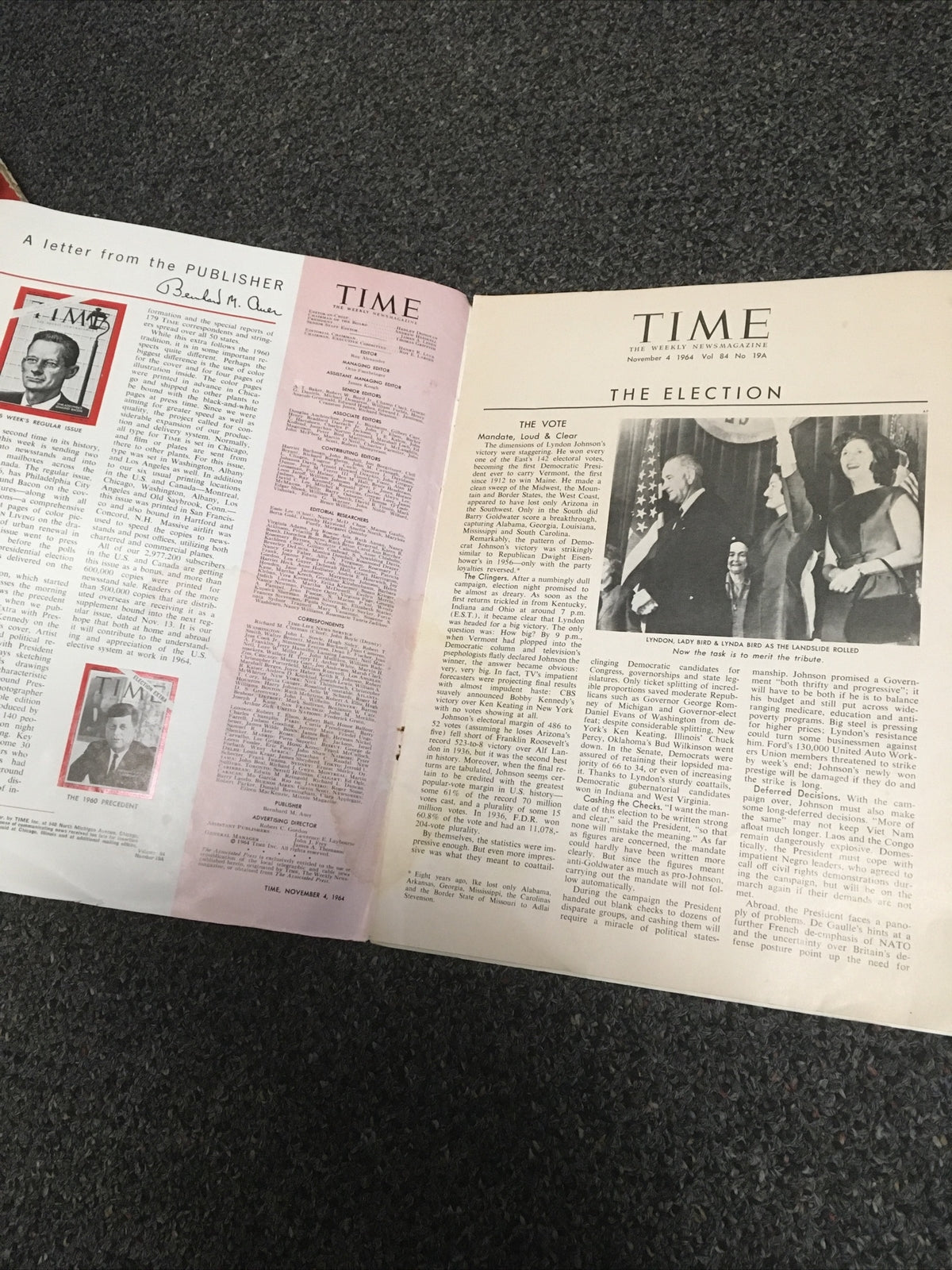 TIME magazine November 4, 1964 ELECTION EXTRA PRESIDENT JOHNSON1