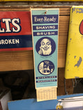 rare 1933 Ever-Ready shaving brush General Store Calendar Display Sign Barber0