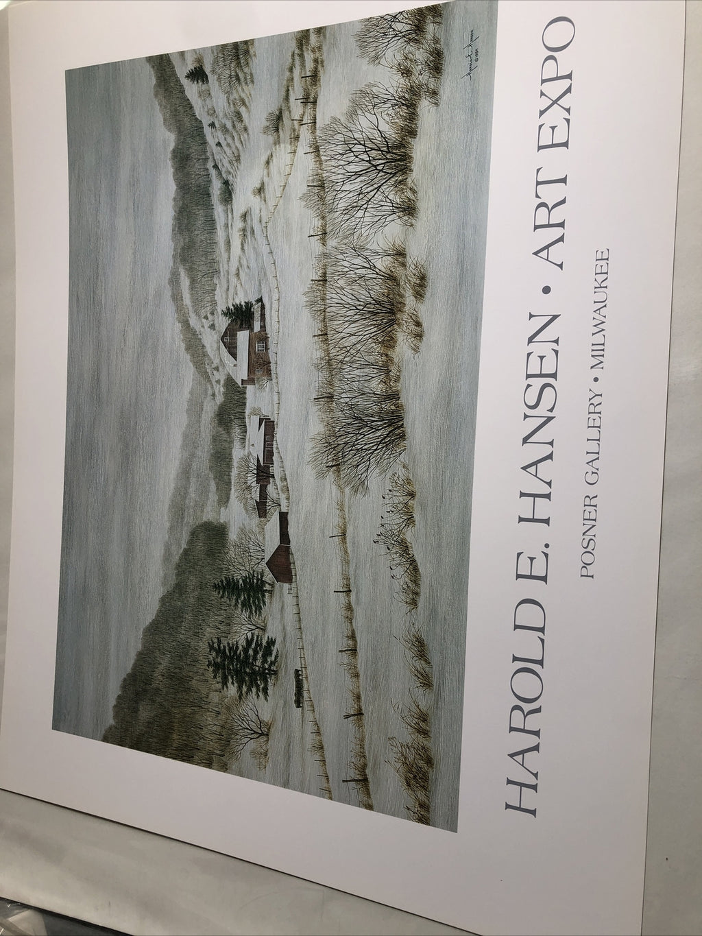 1984 Harold E. Hansen- Art Expo Posner Gallery print poster 28”X22”5