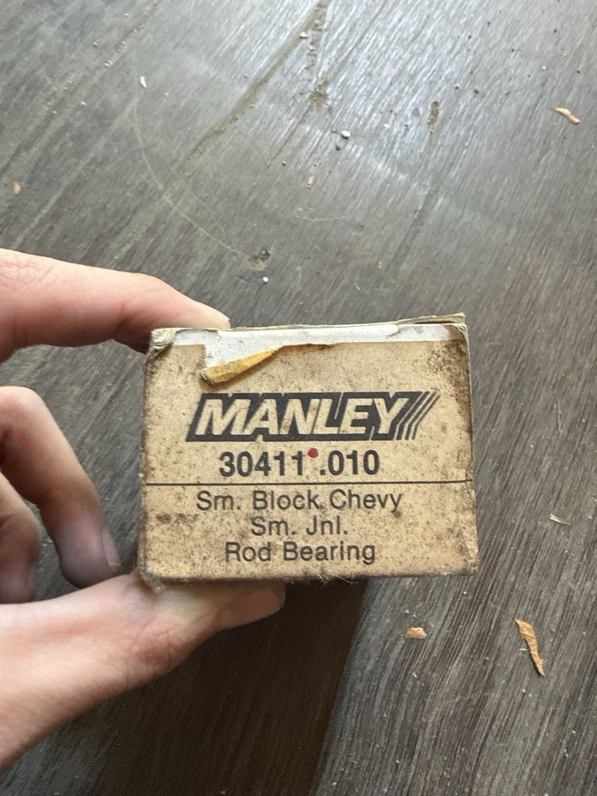 NOS Vintage Manley 30411 .010 Rod Bearings Small Block Chevy Small Journal SBC0