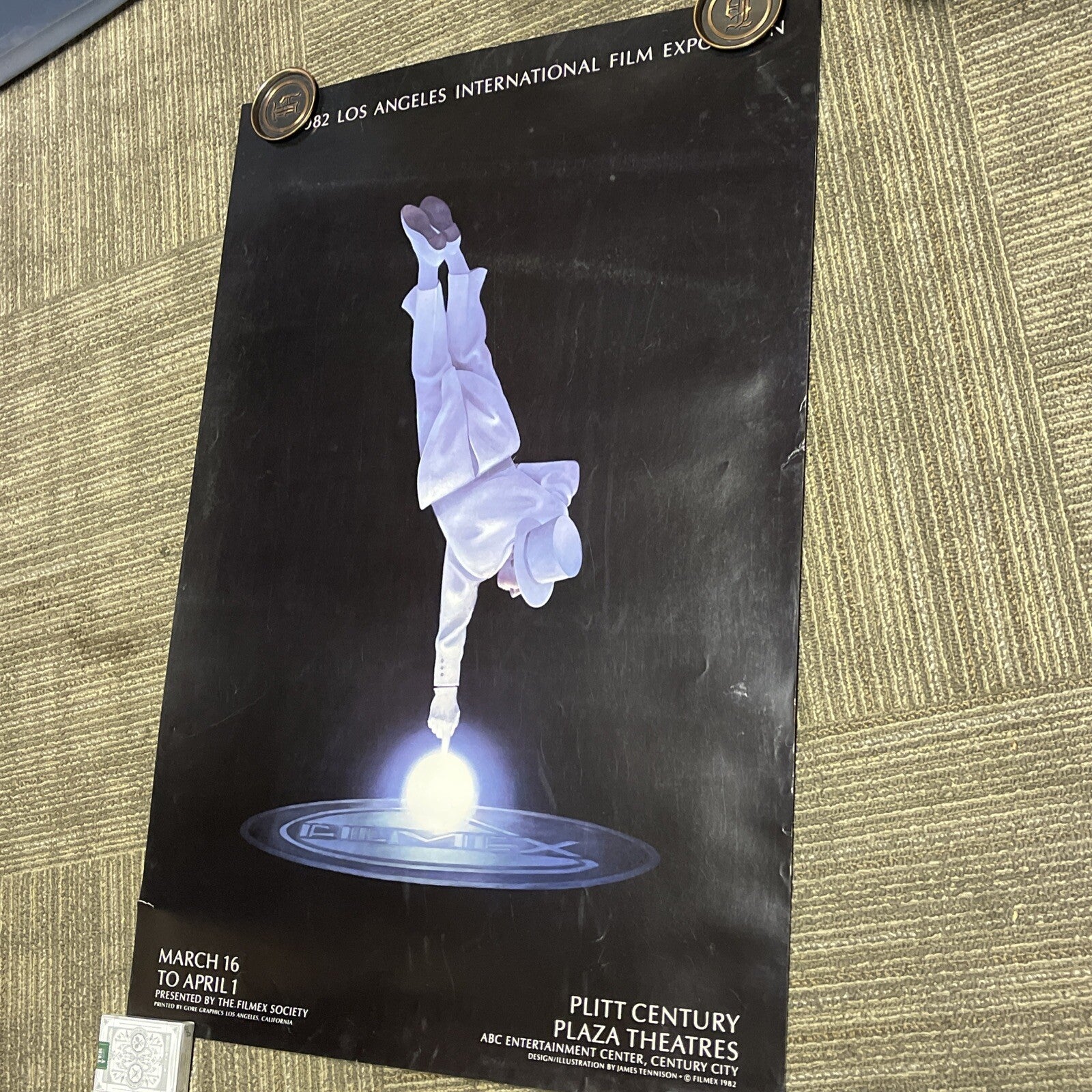 #197 James Tennison 1982 Los Angeles International Film Expo Poster 24” X 36”0