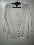 Shanghai Tang Cashmere Sweater Cardigan With Jade Buttons Women’s Size Medium0