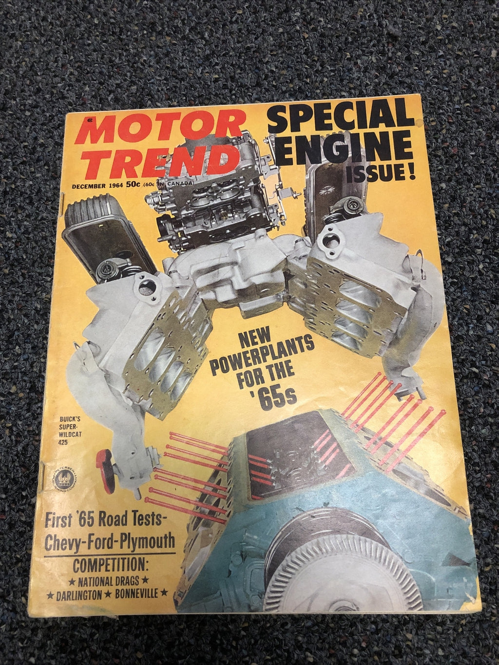 1964 Motor Trend Magazine: Special Engine Issue/'65 Tests Chevy Ford Plymouth0