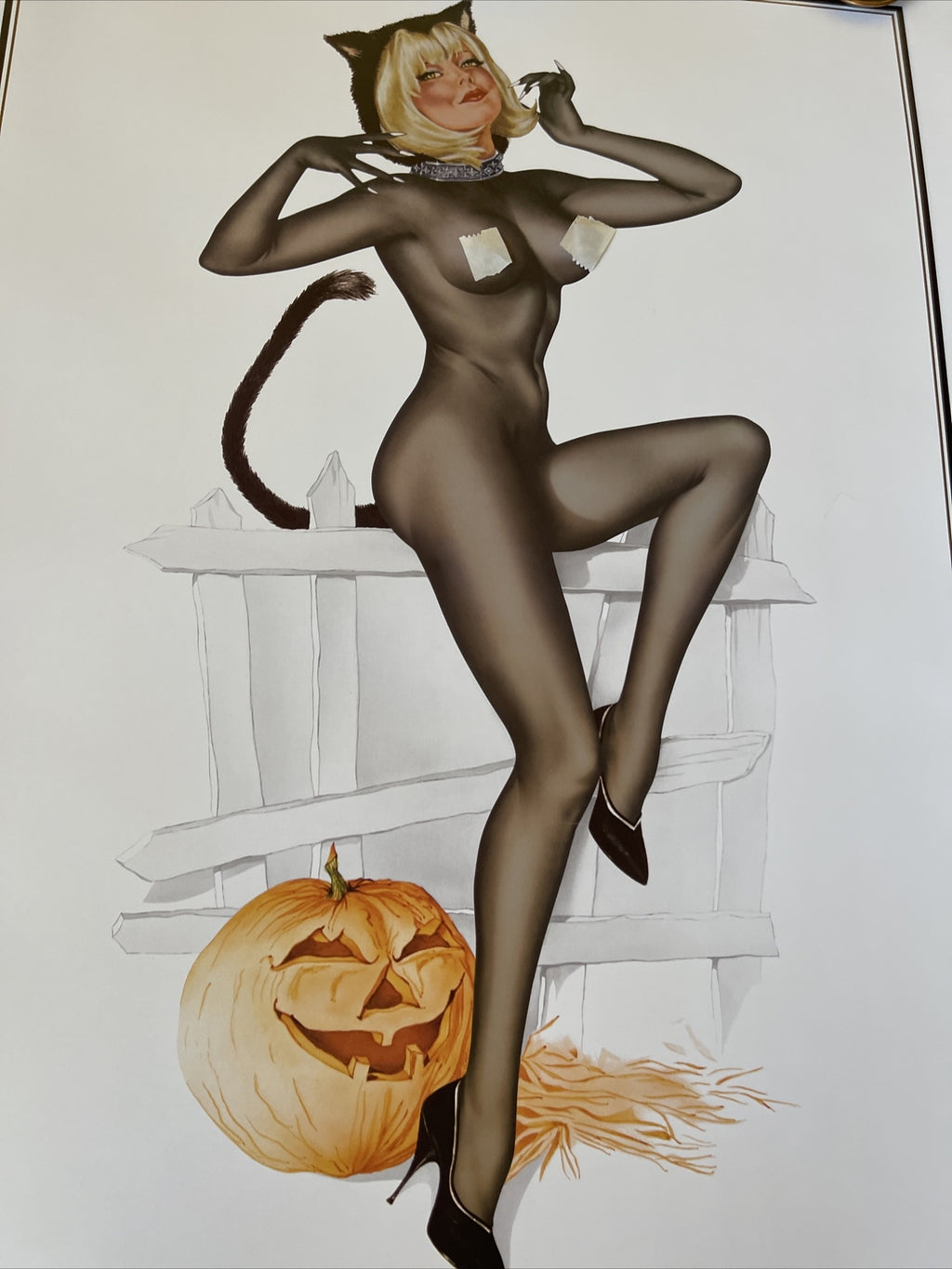 ALBERTO VARGAS 1995 Trick Or Treat Art  LITHOGRAPH Poster 24” X 36” Centennial8