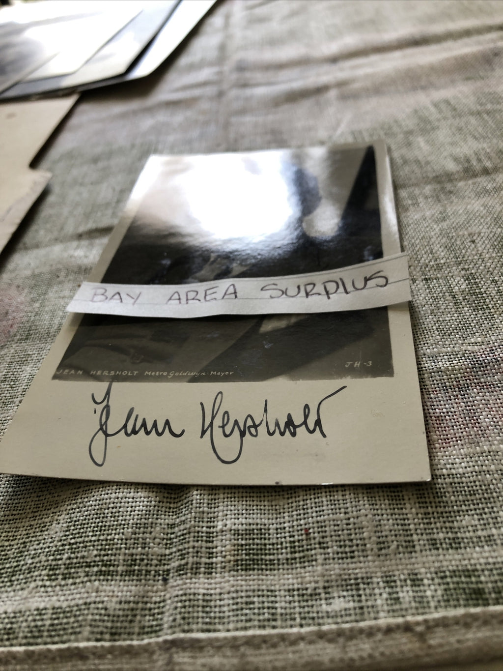 Rare Original SIGNED Photo Of Jean Hersholt UNPUBLISHED 5”x3”5
