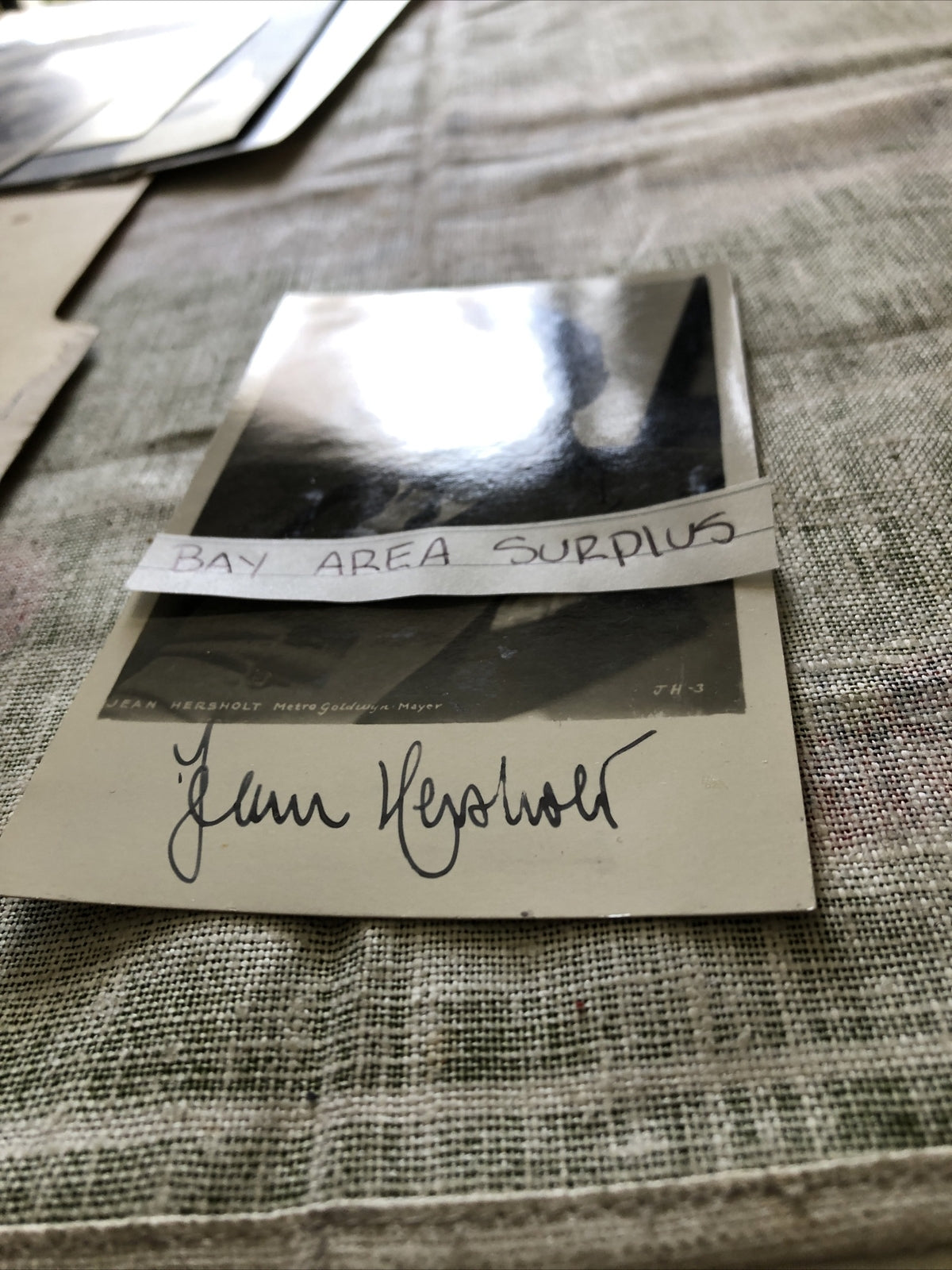 Rare Original SIGNED Photo Of Jean Hersholt UNPUBLISHED 5”x3”5