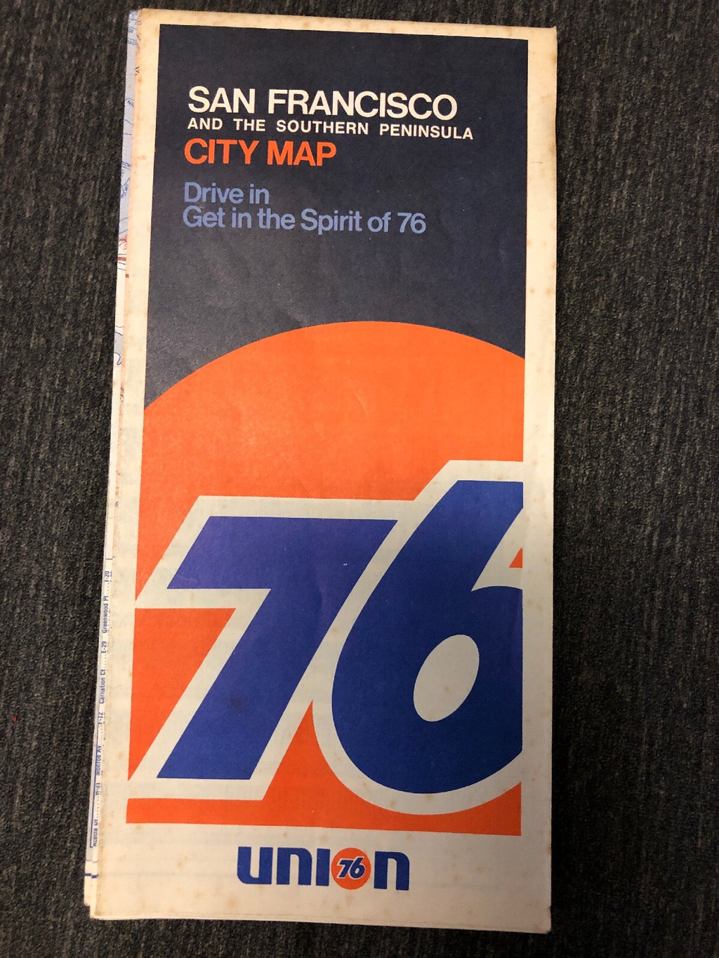1973 Union 76 San Francisco And The Southern Peninsula Fold Up Road Map0