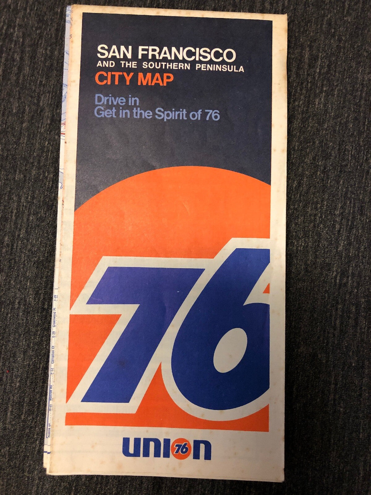 1973 Union 76 San Francisco And The Southern Peninsula Fold Up Road Map0