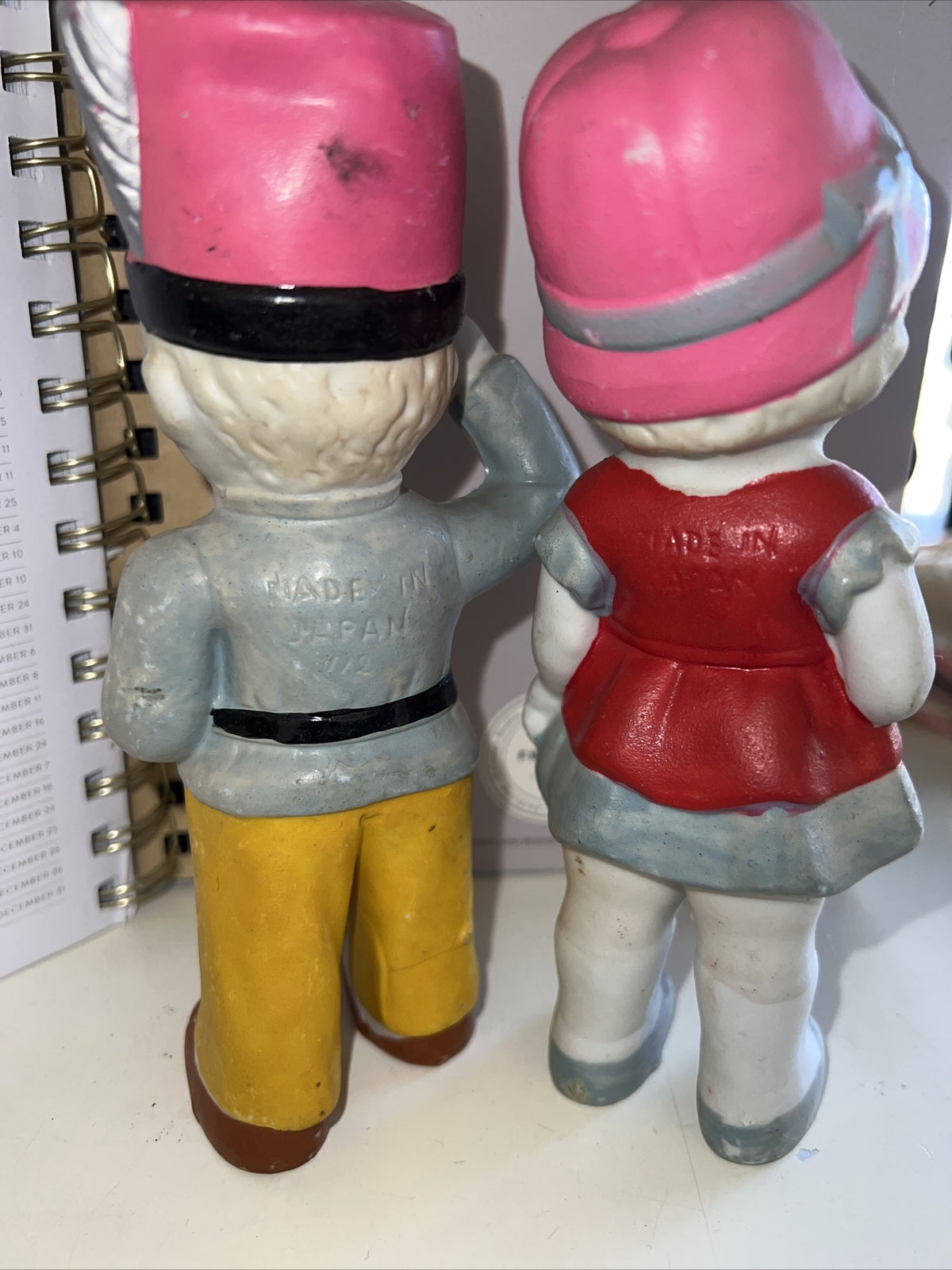 Vintage Pair Soldier Boy And Girl In Dress Figurines Made In Japan Hand Painted2