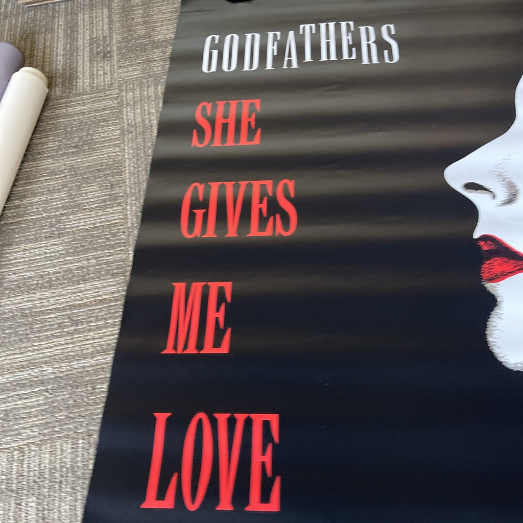 #154 1989 THE GODFATHERS Punk Rock Record Store Subway Promo Poster 40x60”5