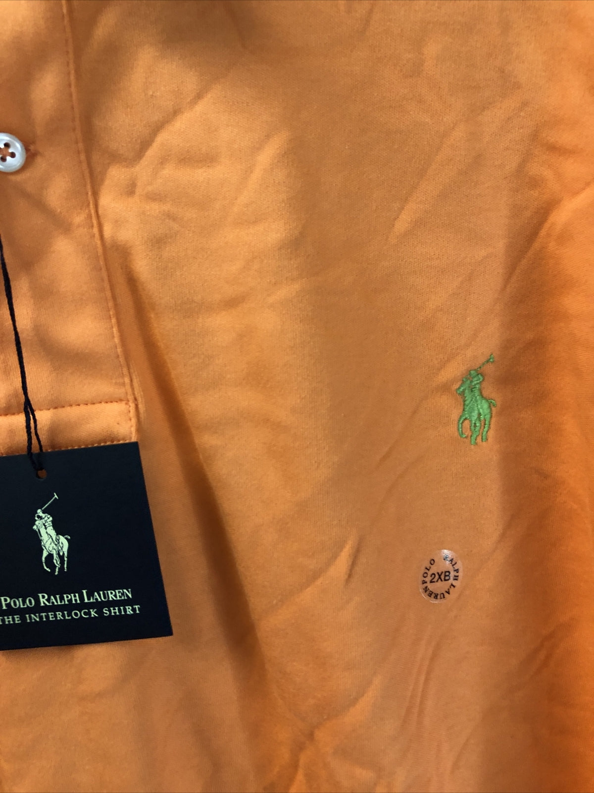 Ralph Lauren Polo Collared Light Orange Shirt Size 2XL NOS1
