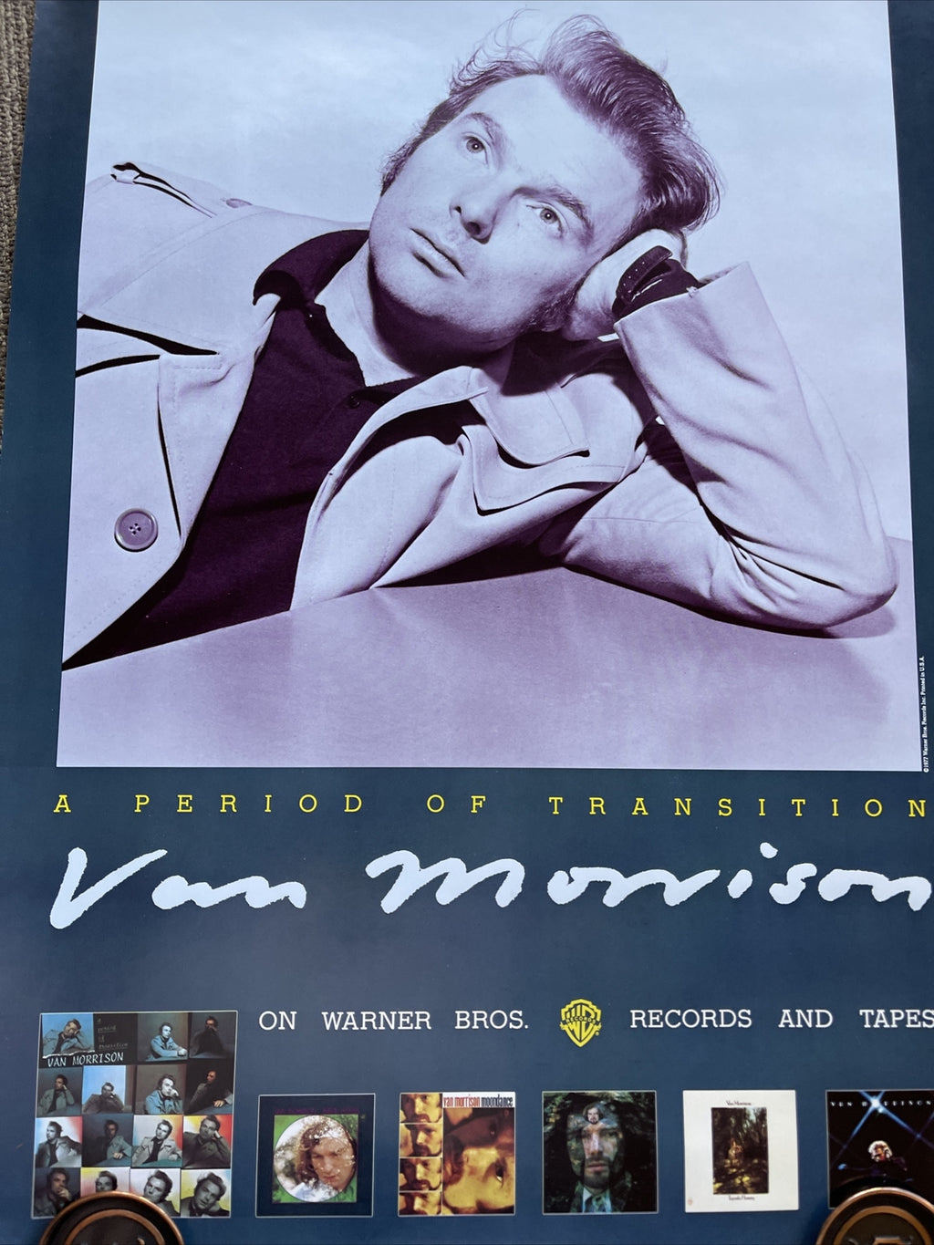 #54 Van Morrison Period Of Transition 1977 album Record Store promo poster3