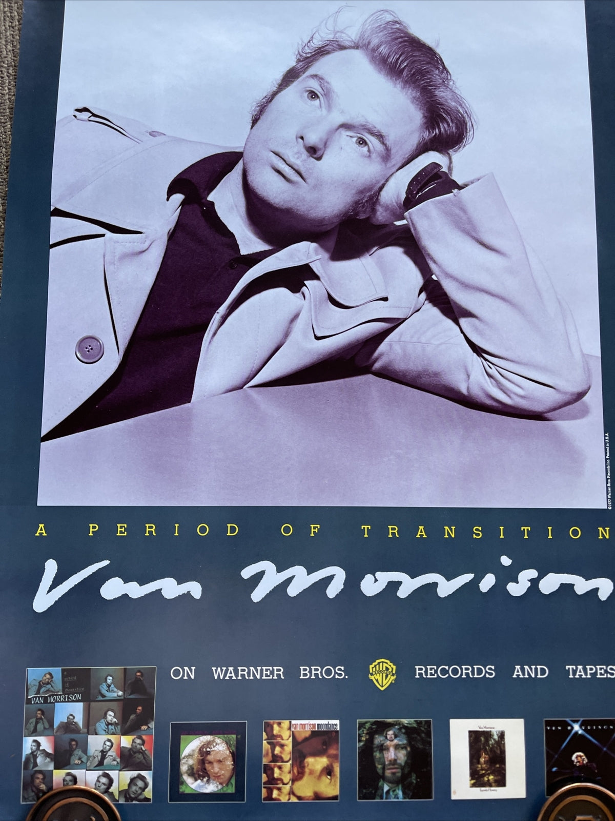 #54 Van Morrison Period Of Transition 1977 album Record Store promo poster3