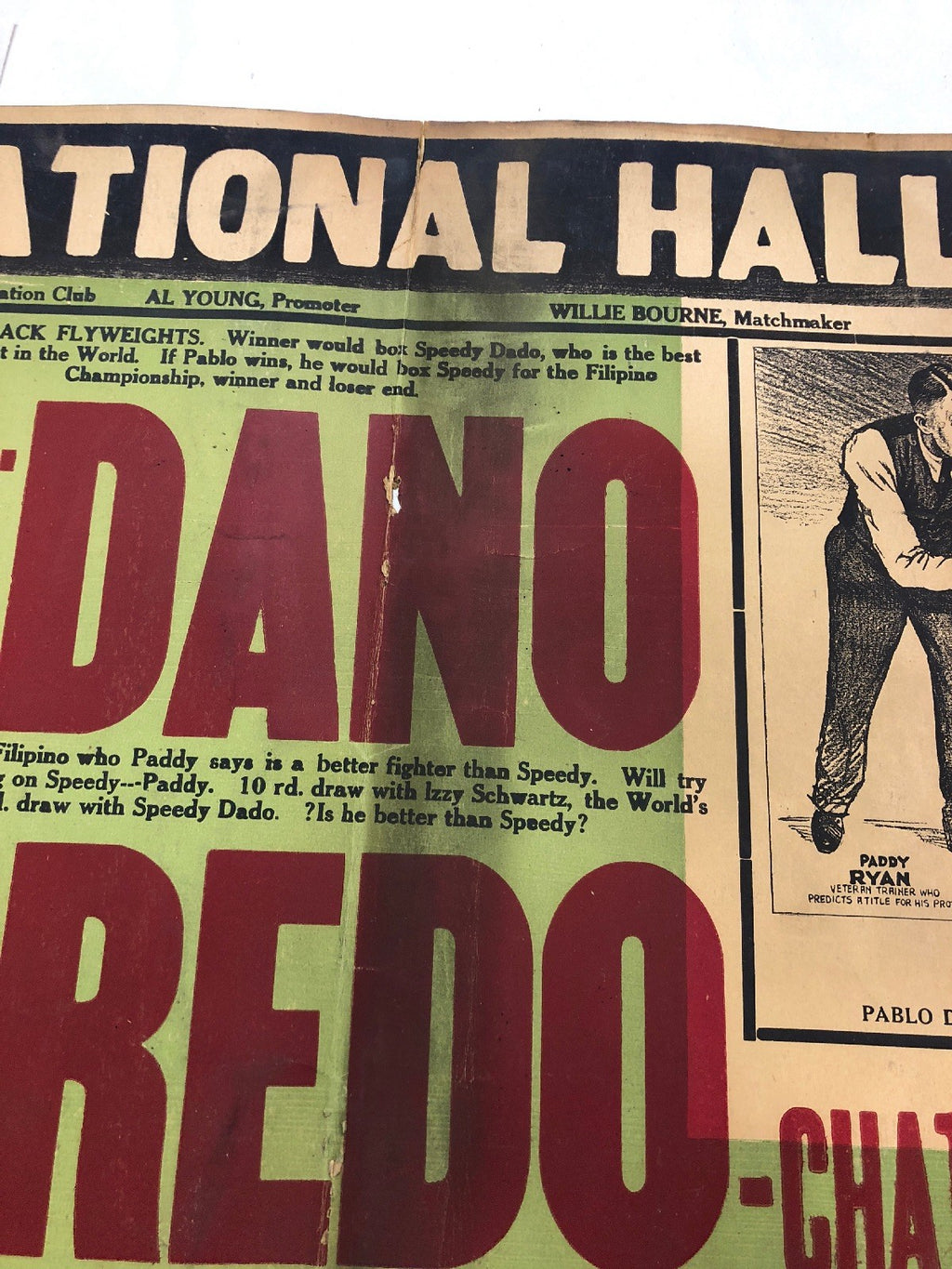EXTREMELY RARE 1929 Pablo Dano boxing poster onsite only one known7