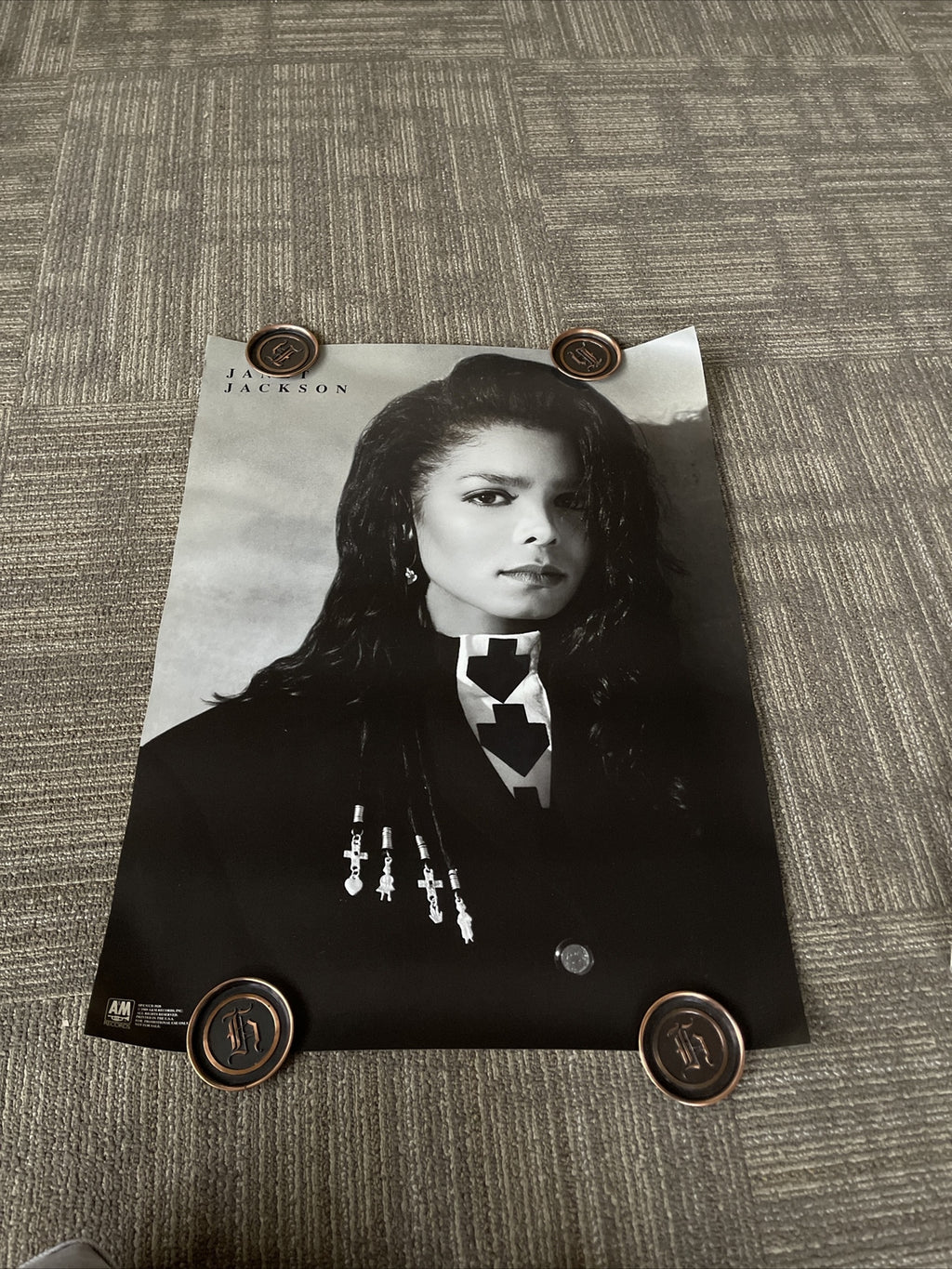 #148 1989 JANET JACKSON Record Store Promo Poster  21 X 29” Original0