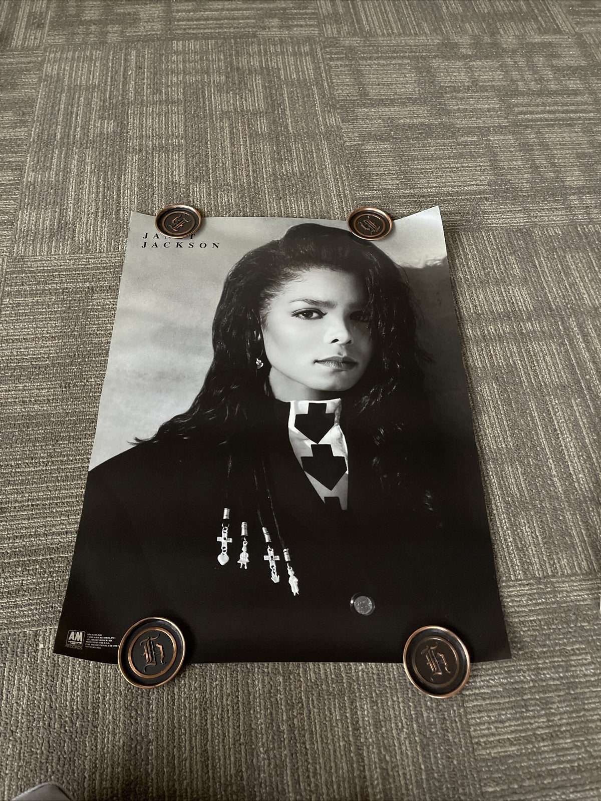 #148 1989 JANET JACKSON Record Store Promo Poster  21 X 29” Original0