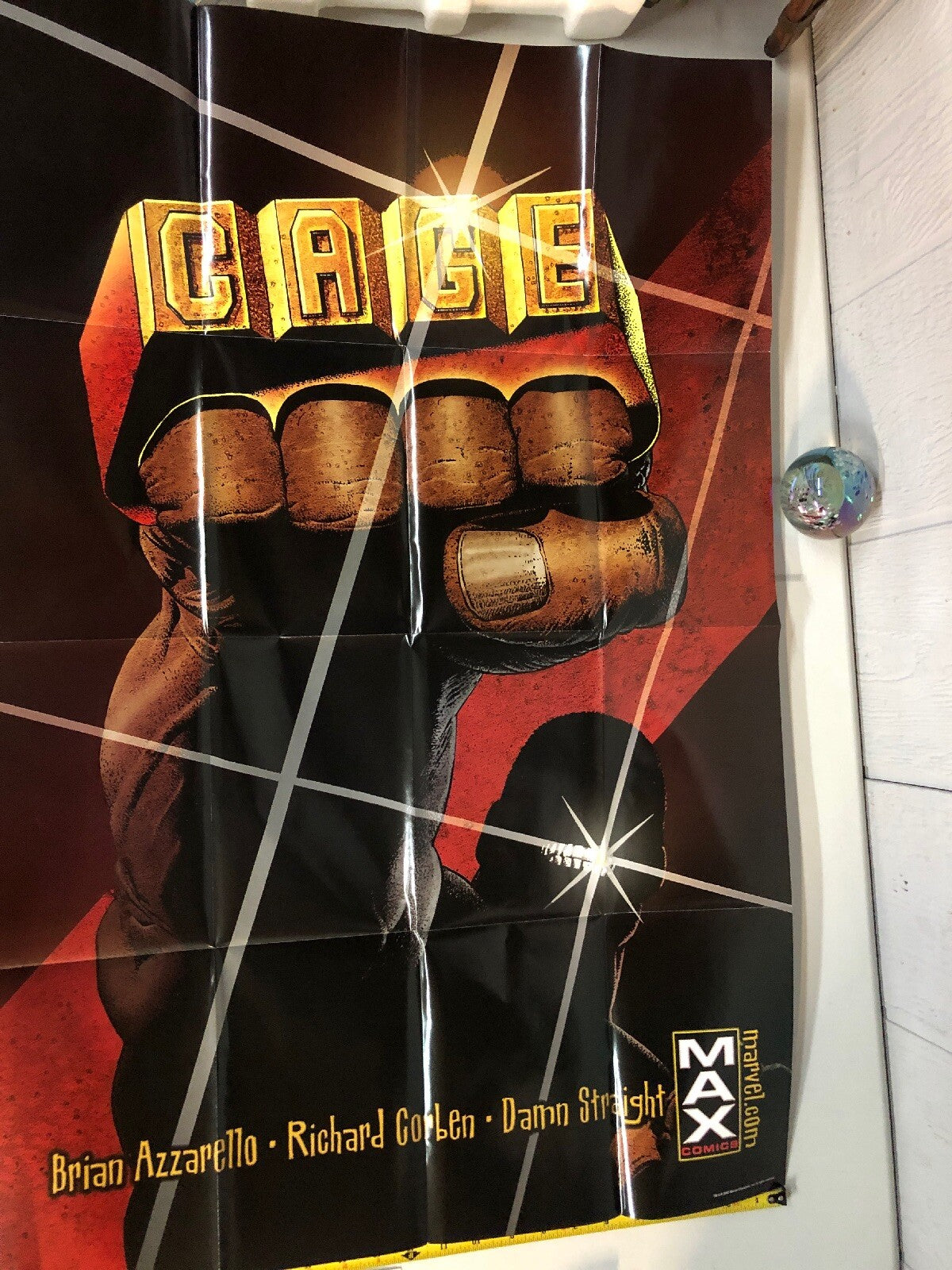 LUKE CAGE 2002 Marvel Max Promo Poster 36x24 Brian Azzarello - Mint0