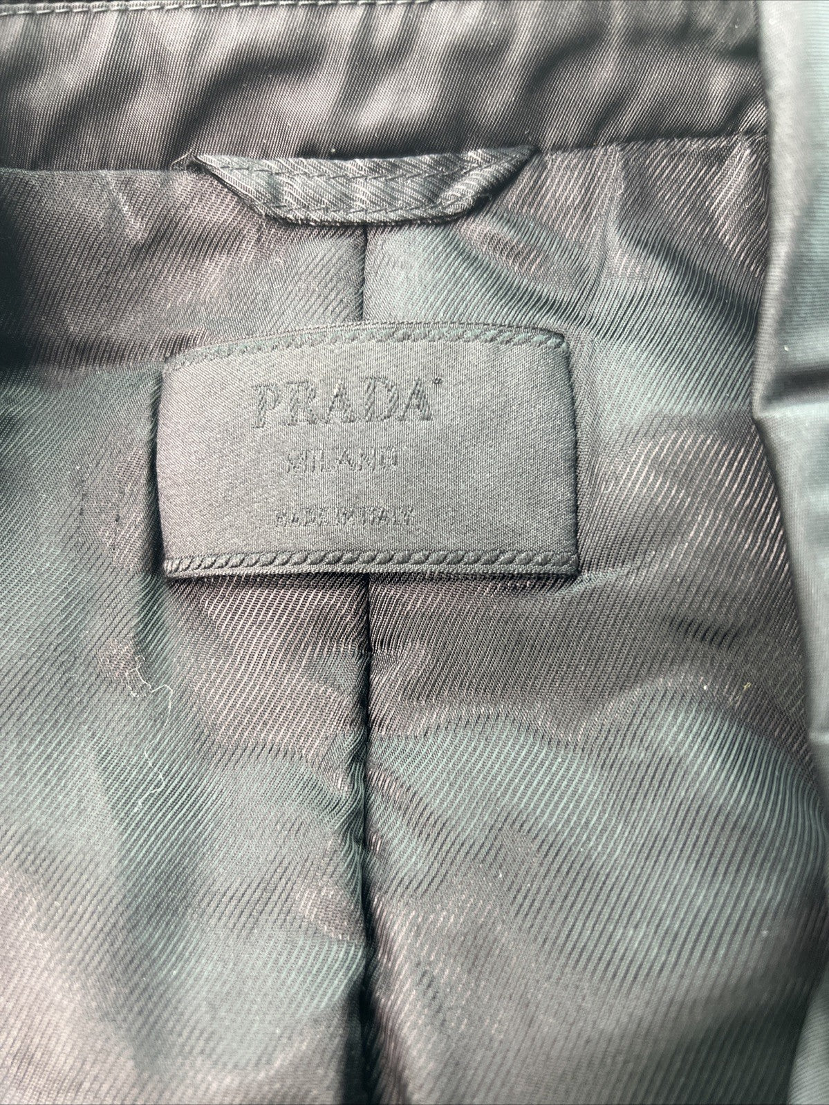 Vintage Prada Sport Nylon Trench Coat Jacket Black Size 48 UK1