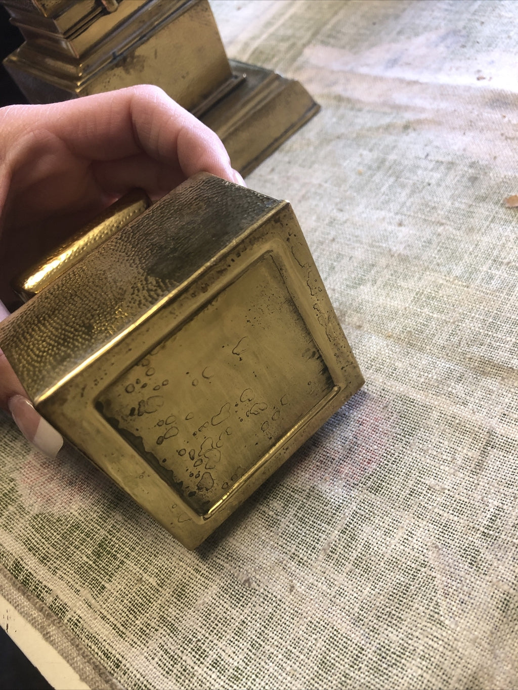 Antique Brass Finish Inkwell10