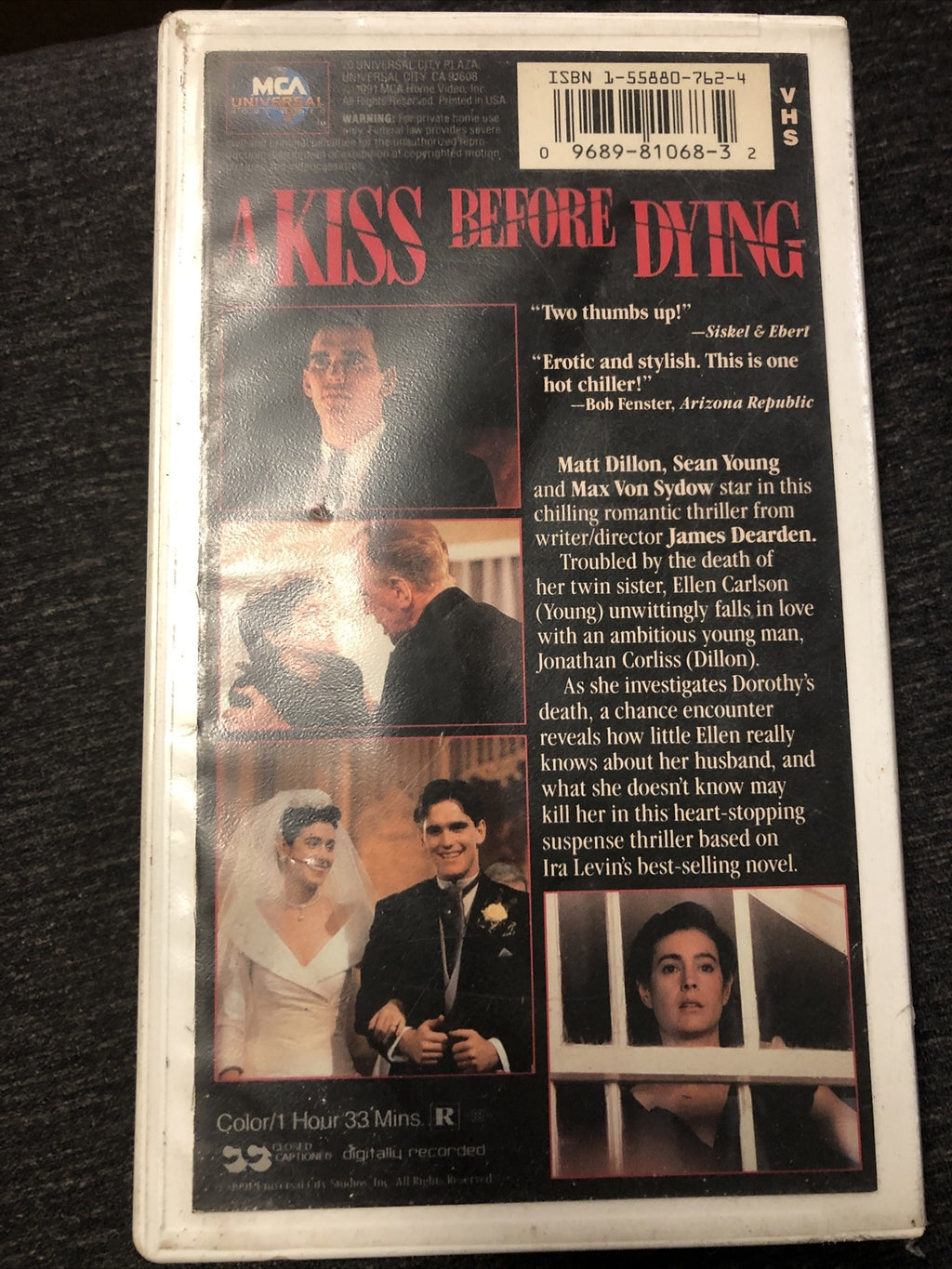 A Kiss Before Dying Matt Dillon Sean Young VHS, 1991 NEW Cult Horror Thriller2