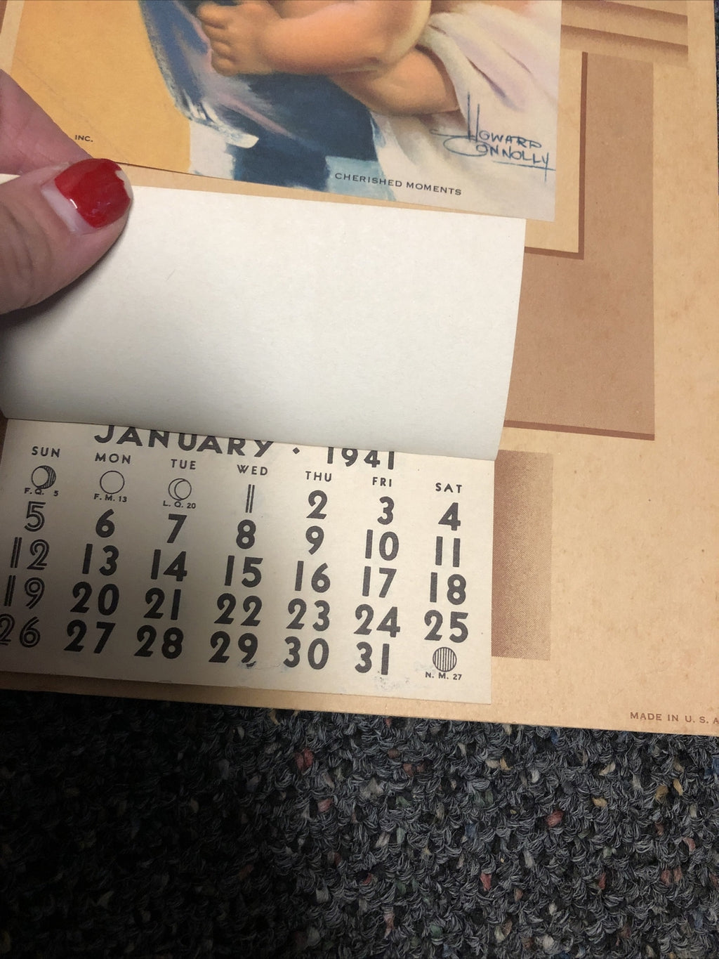Lot Of 3 Vintage 1941 Pannabecker Food Market Calendars Howard Connolly4