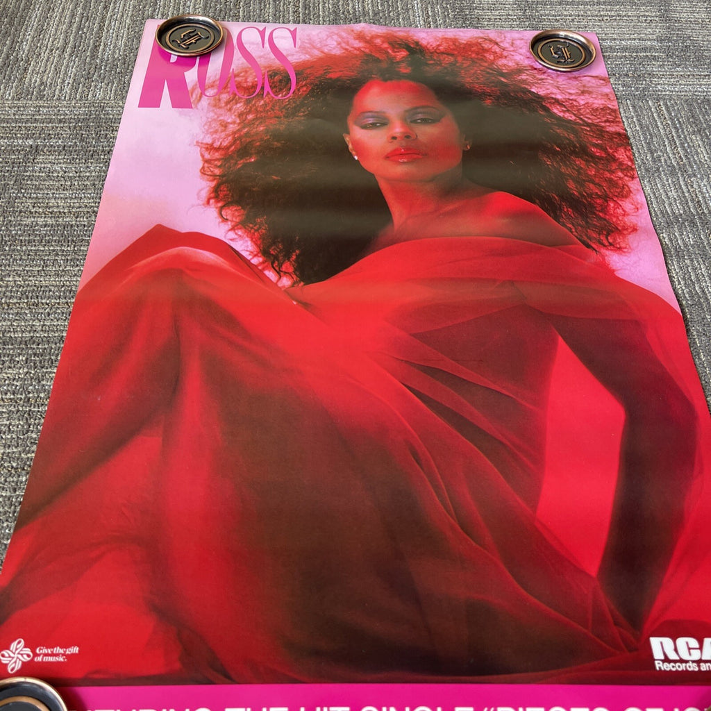 Original 1983 RCA Records Diana Ross Pieces Of Ice Record Store Promo Poster #516