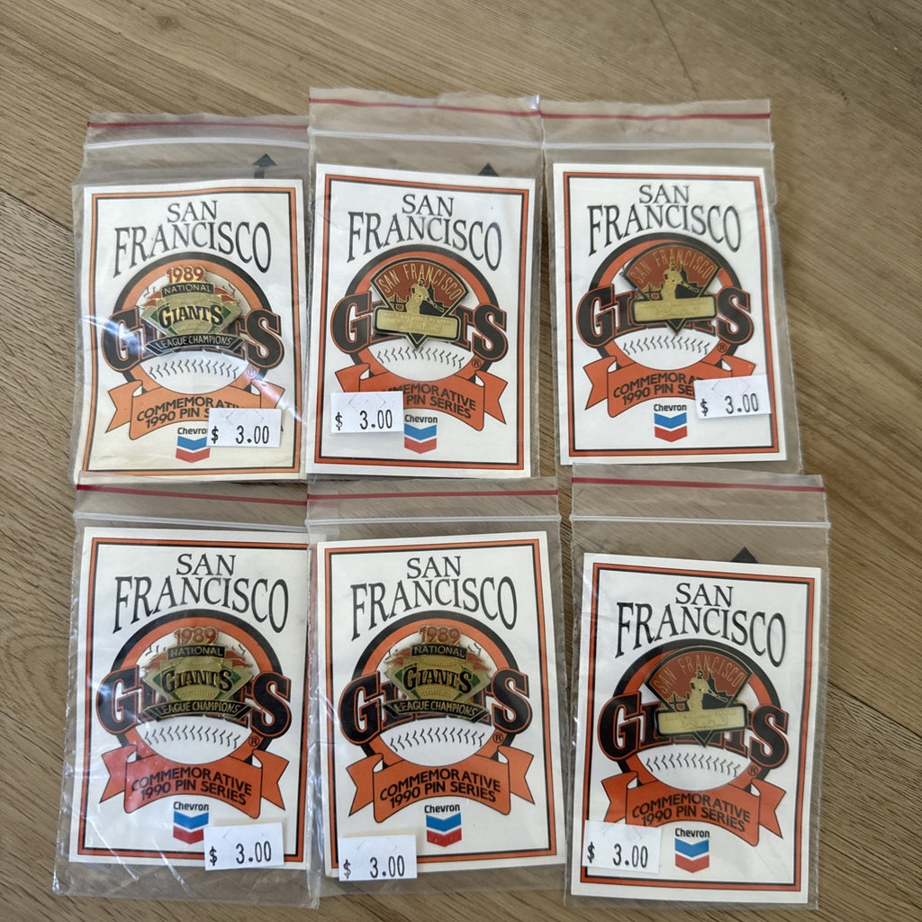 Lot of 6 1989 San Francisco Giants Commemorative Pin Series by Chevron0