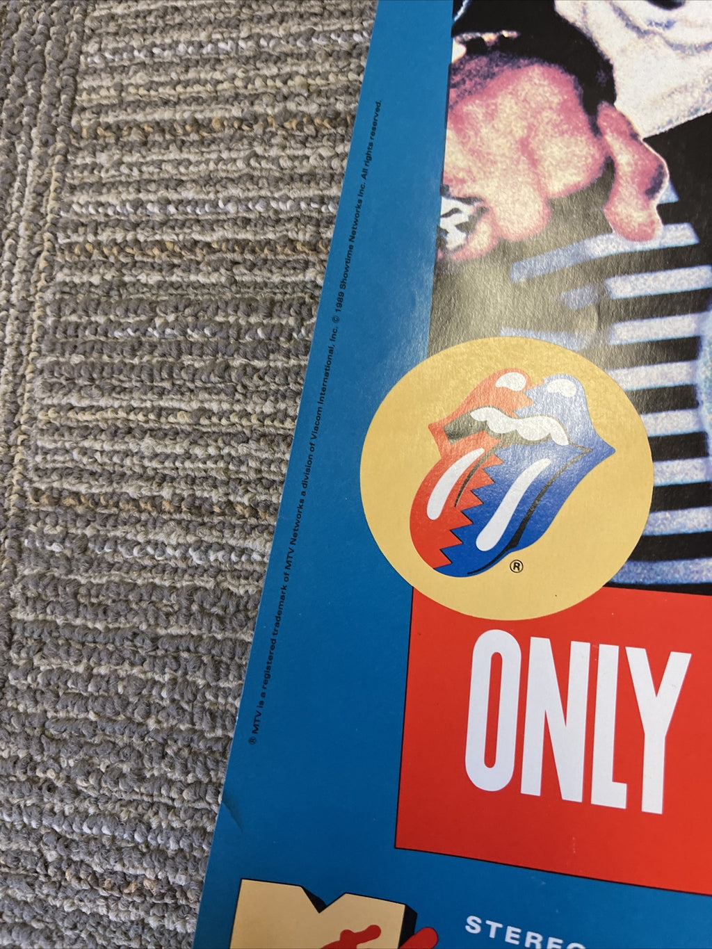 #162 1989 Rolling Stones “Terrifying”  MTV Record Store Promo Poster 23” X 33”7