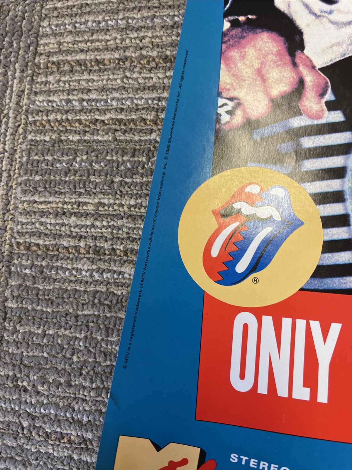 #162 1989 Rolling Stones “Terrifying”  MTV Record Store Promo Poster 23” X 33”7