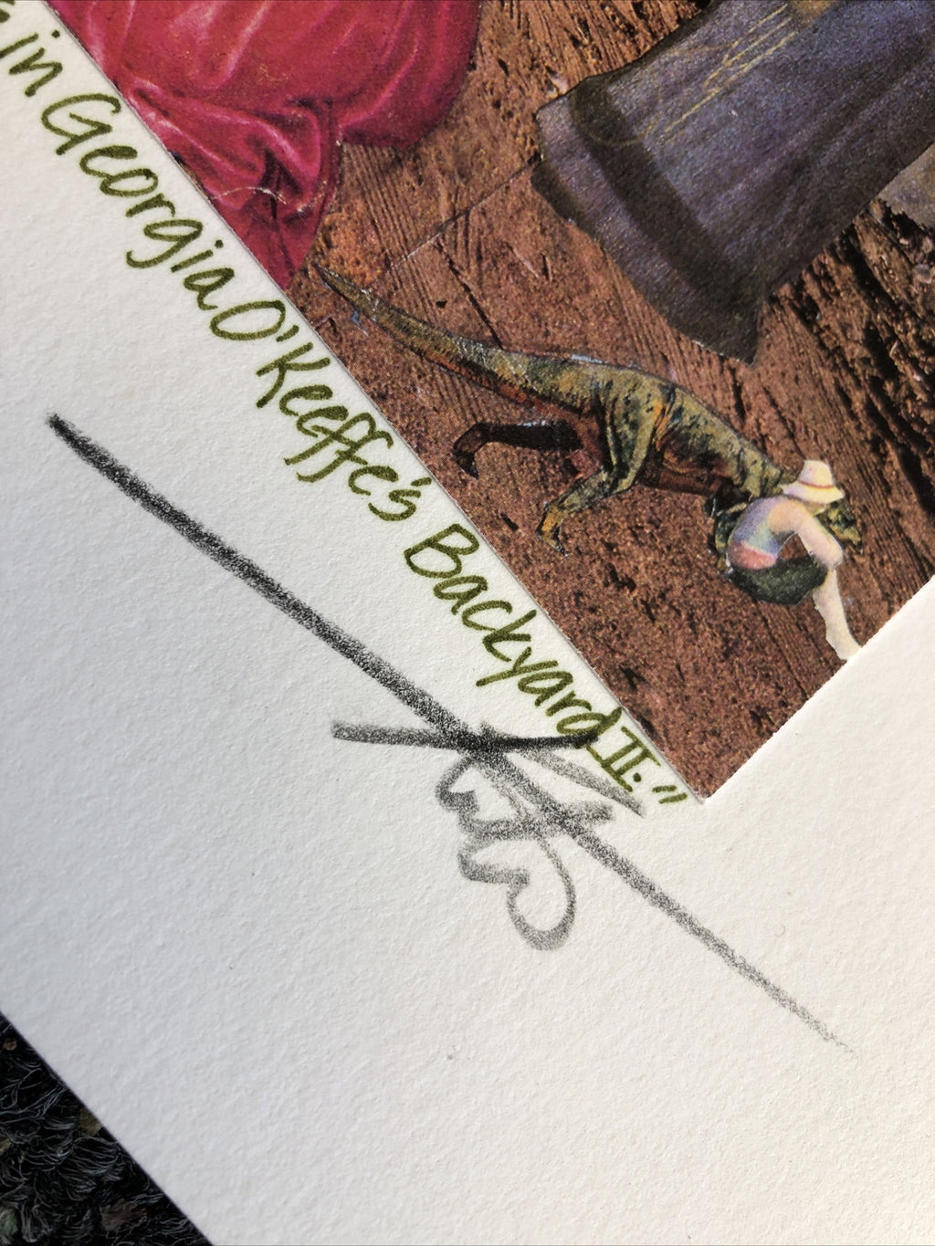 1991 Artist BARRY KITE Signed Art Print “Dinosaurs” Pop Art 14”x11”6