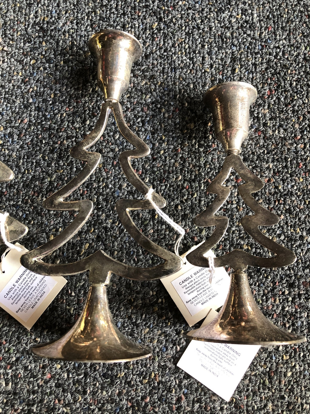Hallmark Christmas Trees Metal Candle Holder Lot Of 32