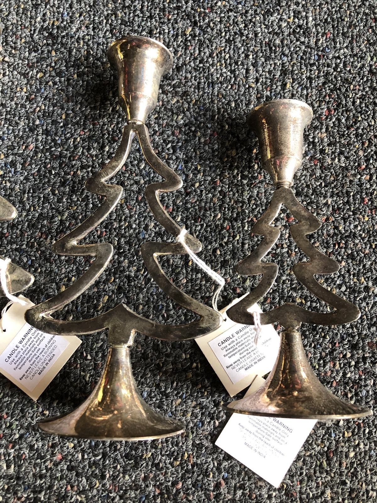Hallmark Christmas Trees Metal Candle Holder Lot Of 32