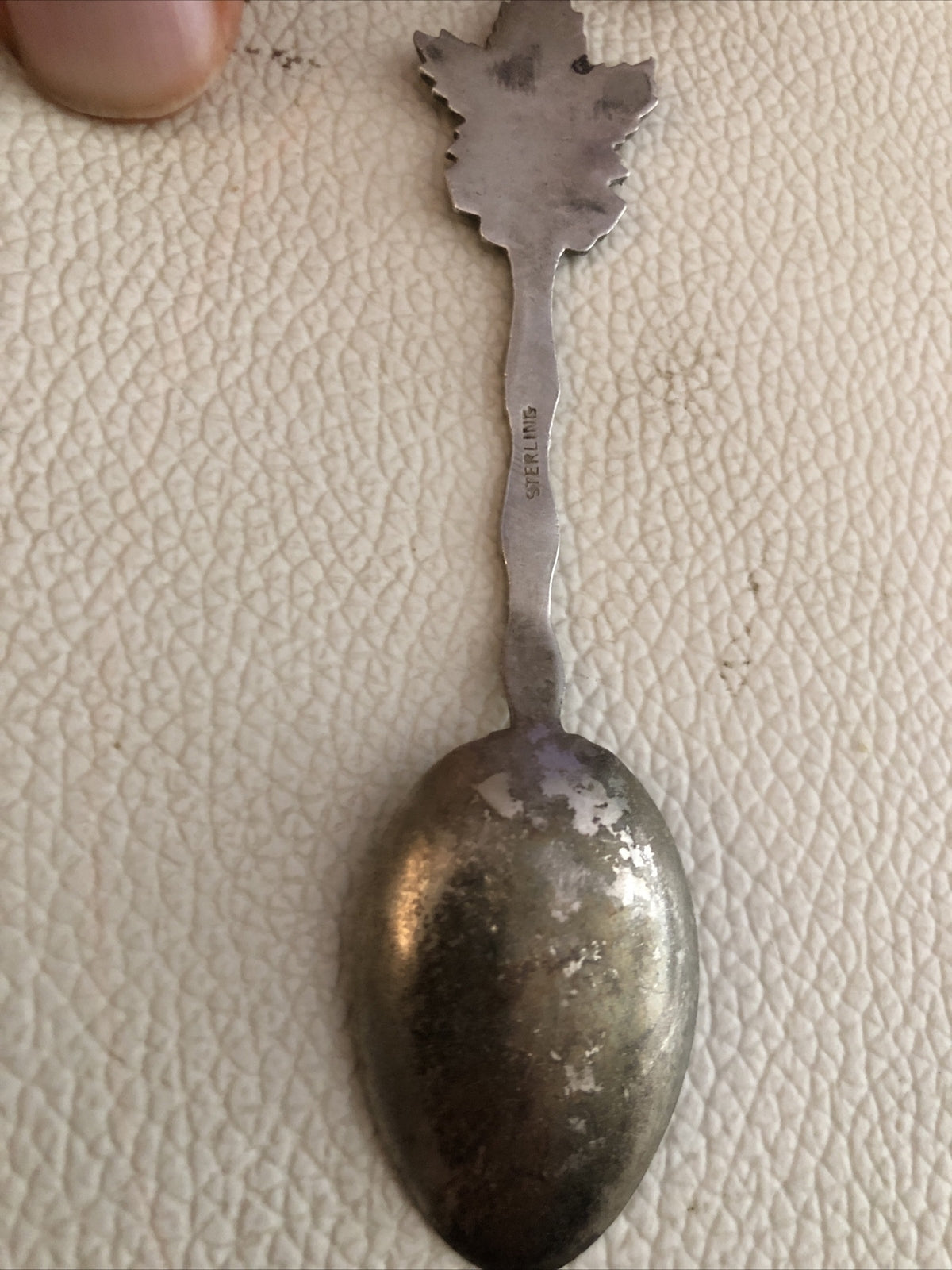 1920s VANCOUVER B C  Canada Souvenir Sterling Spoon Enameled3