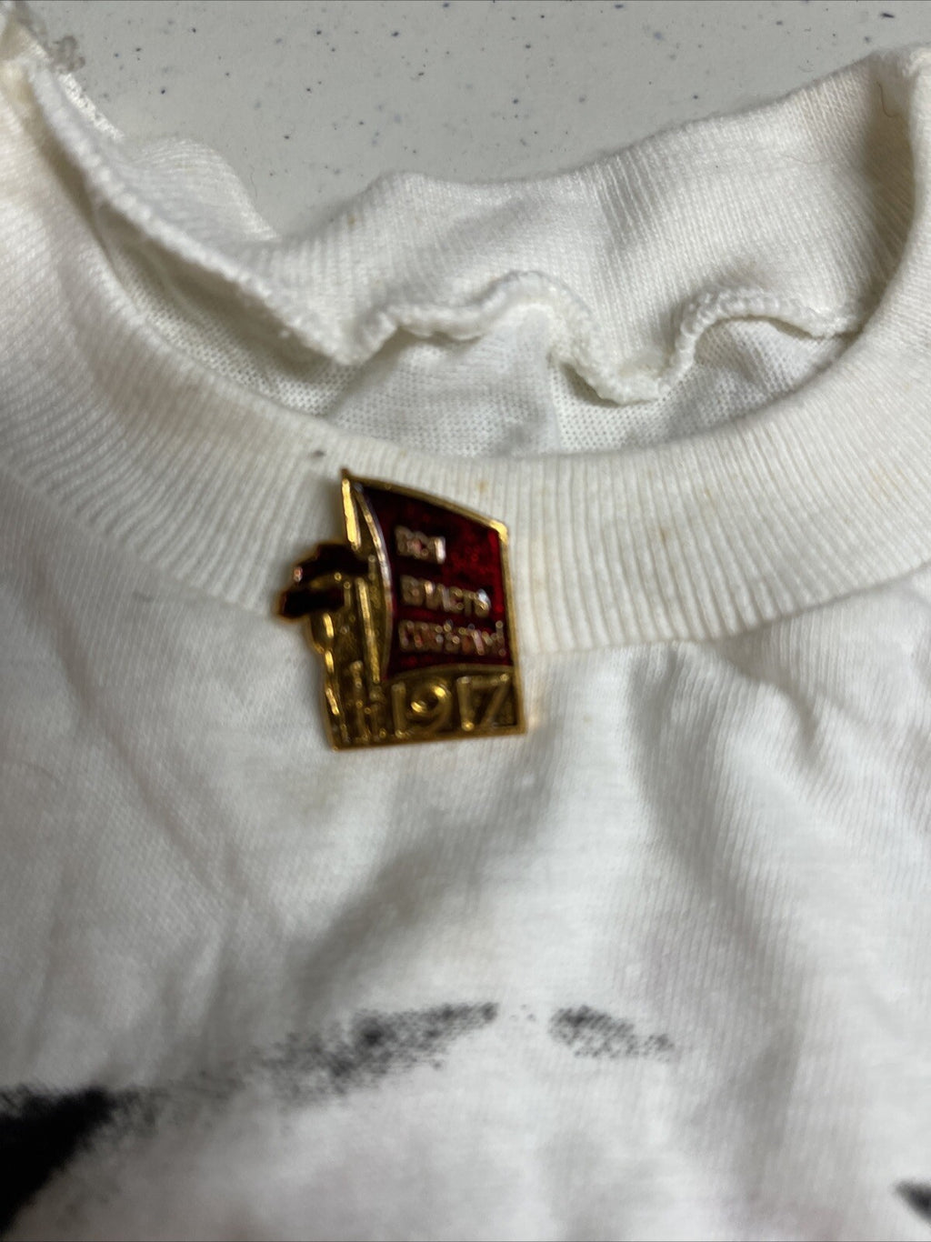 Orig. 1980s Vintage Russia Perestroika Gorbachev t-Shirt Soviet ussr Leningrad7