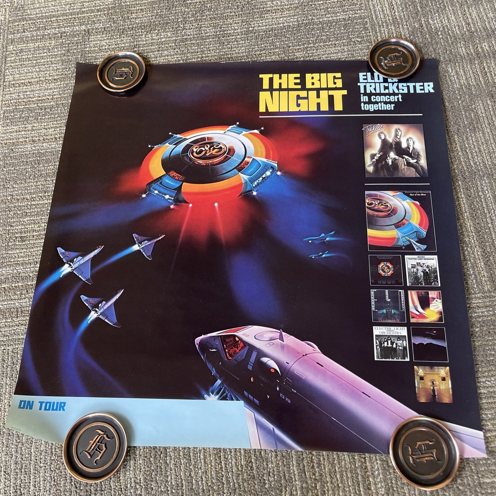 #153 ELECTRIC LIGHT ORCHESTRA Out Of The Blue Record Store Tour PROMO POSTER 23”6