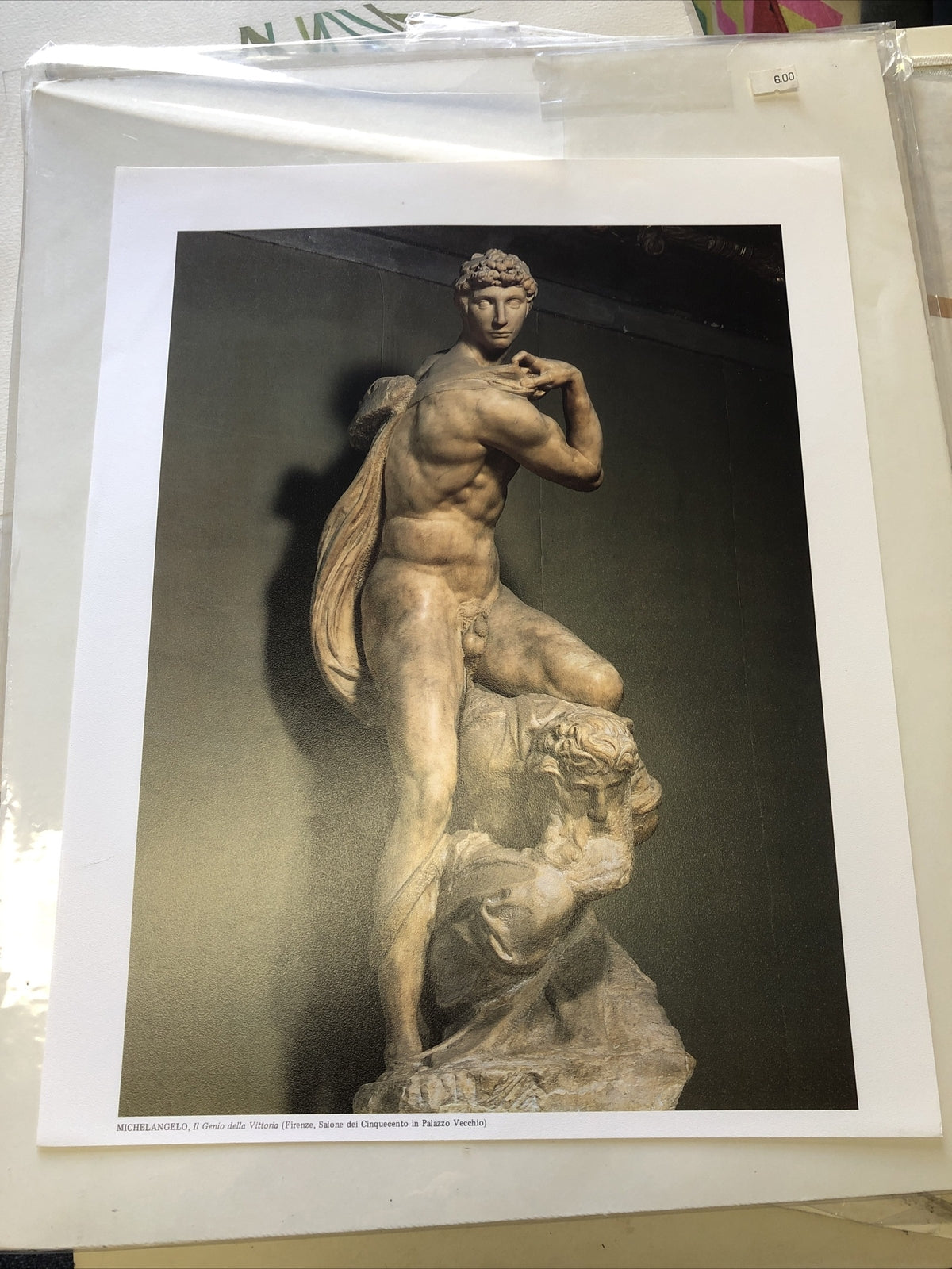 Michelangelo II Genio Della Vittoria Art Print 16.5”x13.5”0