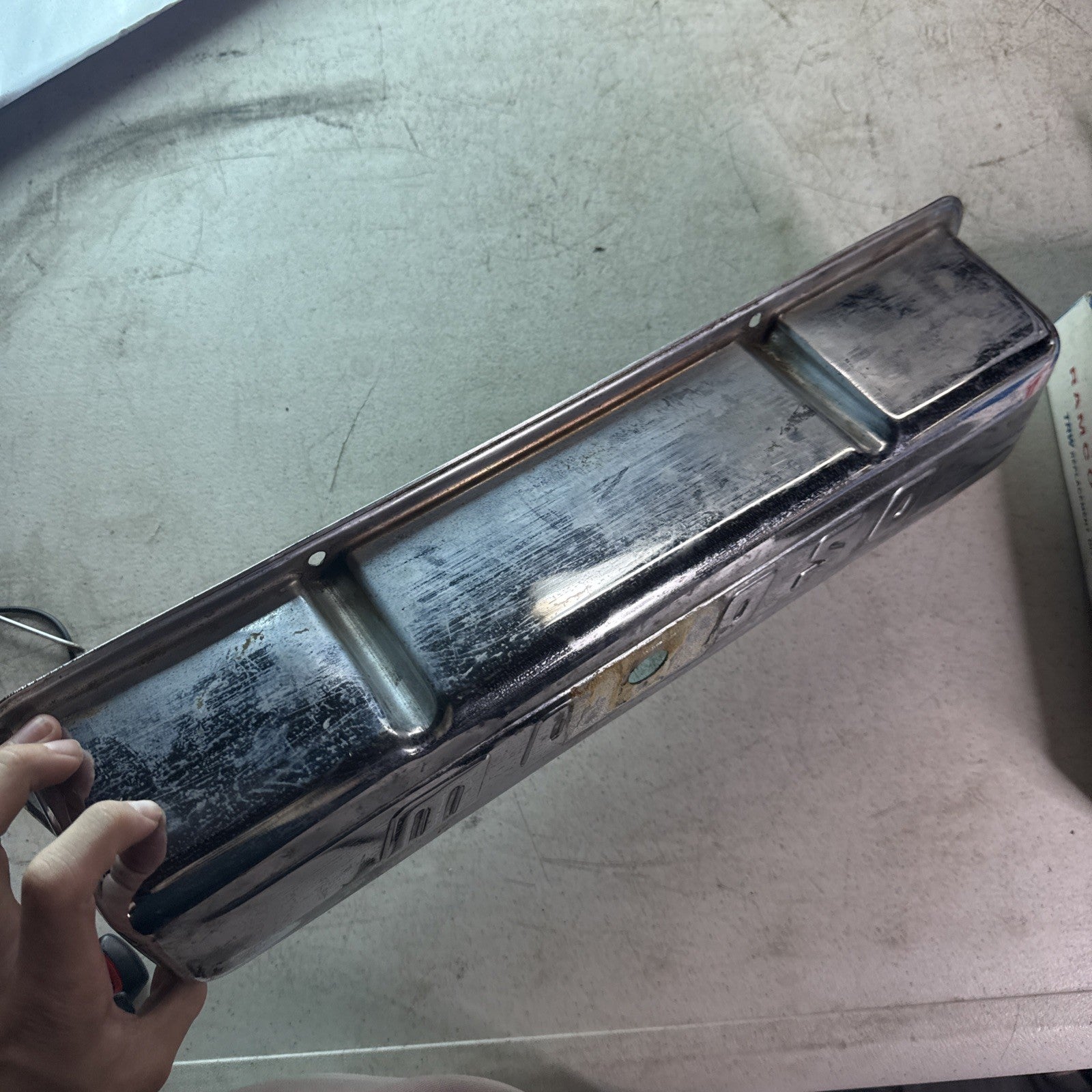 Vinyage Moroso Chrome Steel Valve Cover SCTA2