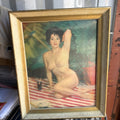 1960'S VARI-VUE Framed Nude Pin Up Girl 13 X 16 INCH LENTICULAR 3-D PICTURE0