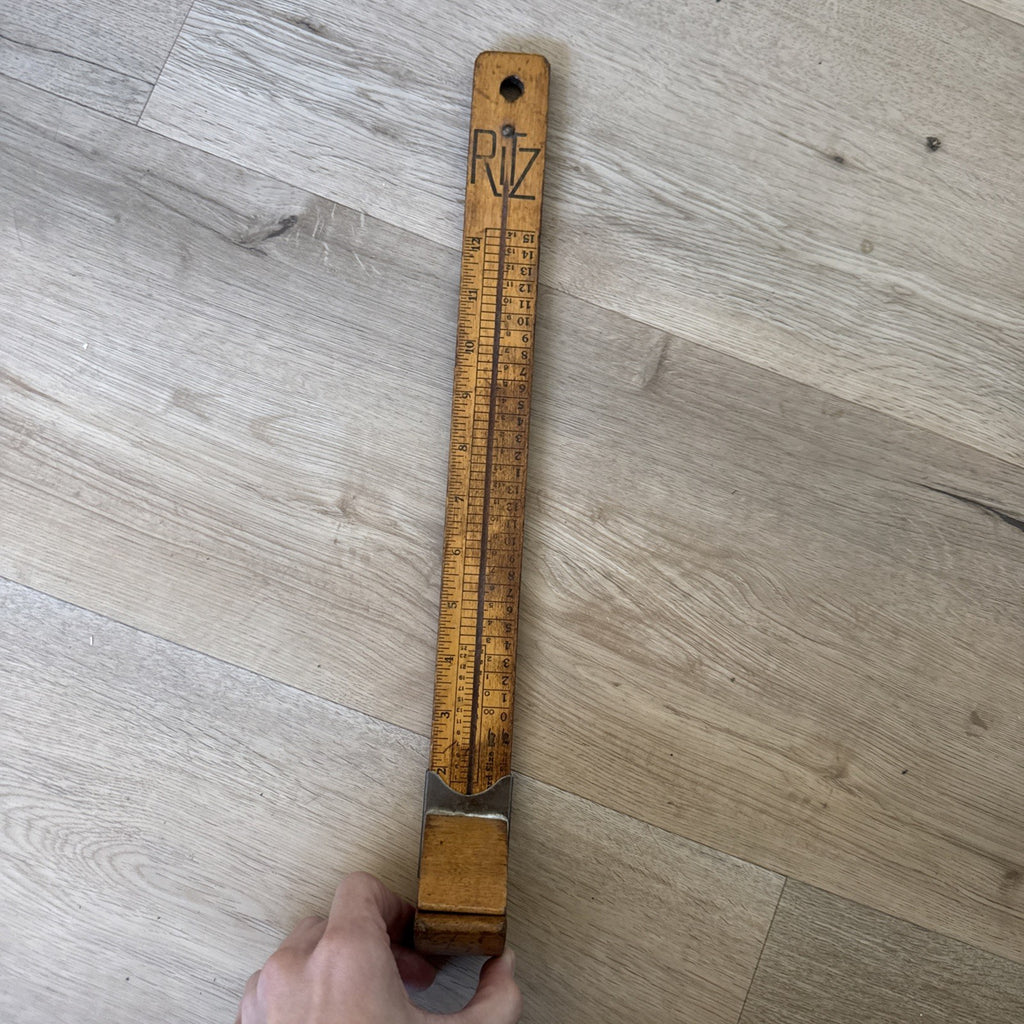 Vintage 1950's RITZ Foot Size Wooden Slide Shoe Sizer Tool USA Still Accurate0