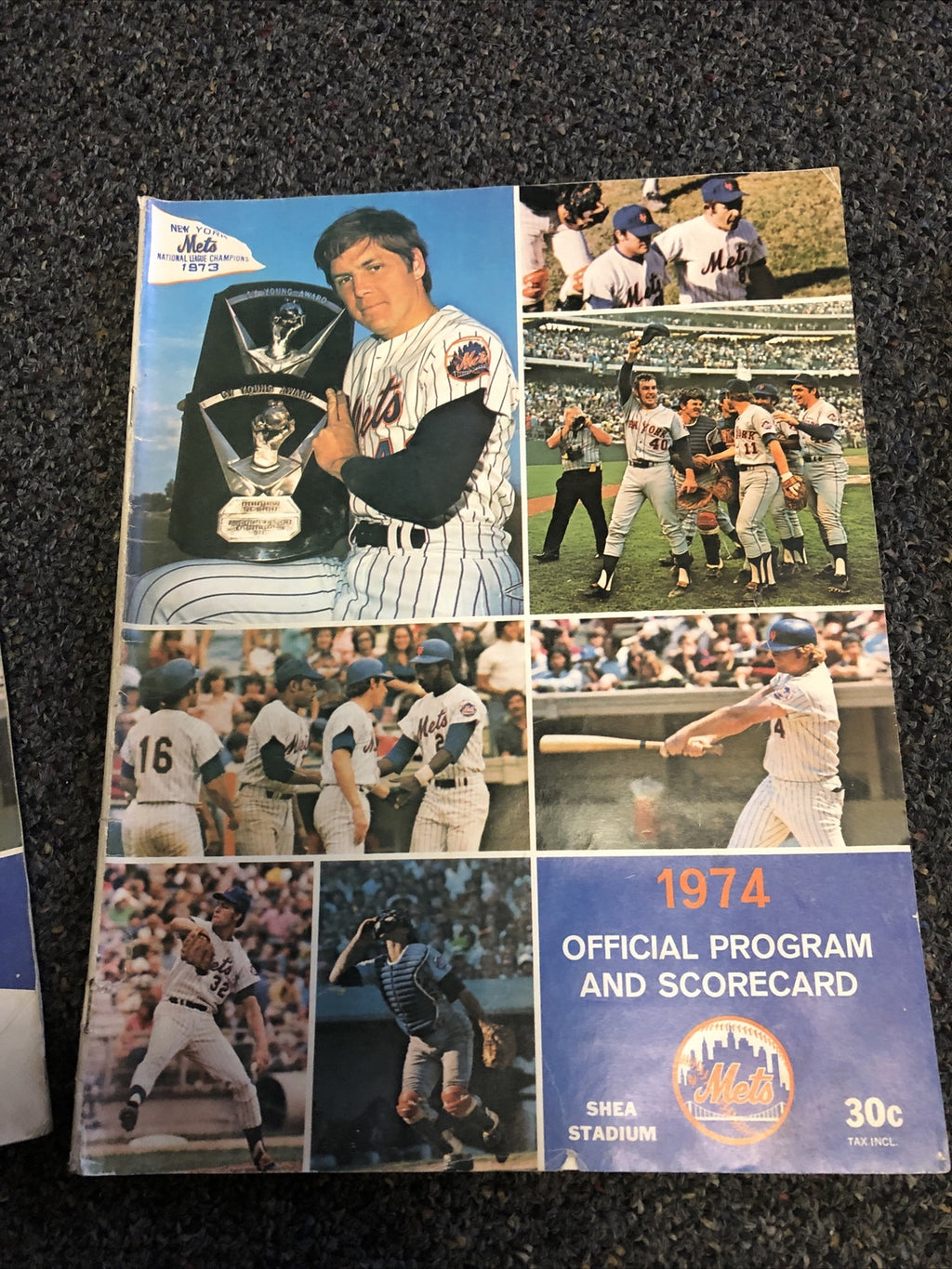 Lot Of 3 New York Mets 1974 Official Program And Scorecard2