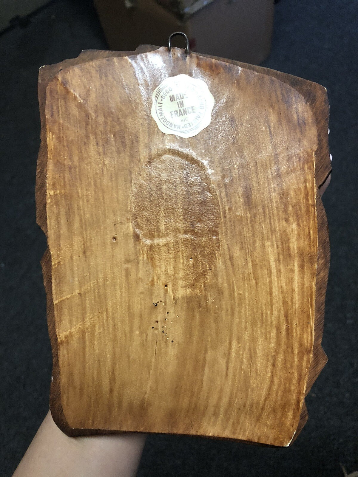 Vintage Notre Dame Wall Hanging Wooden Plaque 7”x5”3