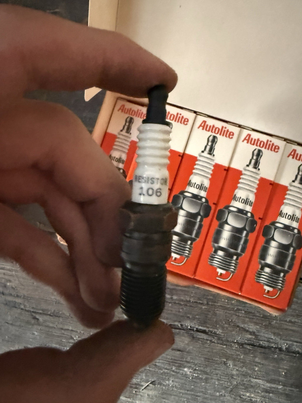 NOS Vintage Autolite 106 Spark Plugs Box of 10 Replaces Champion3