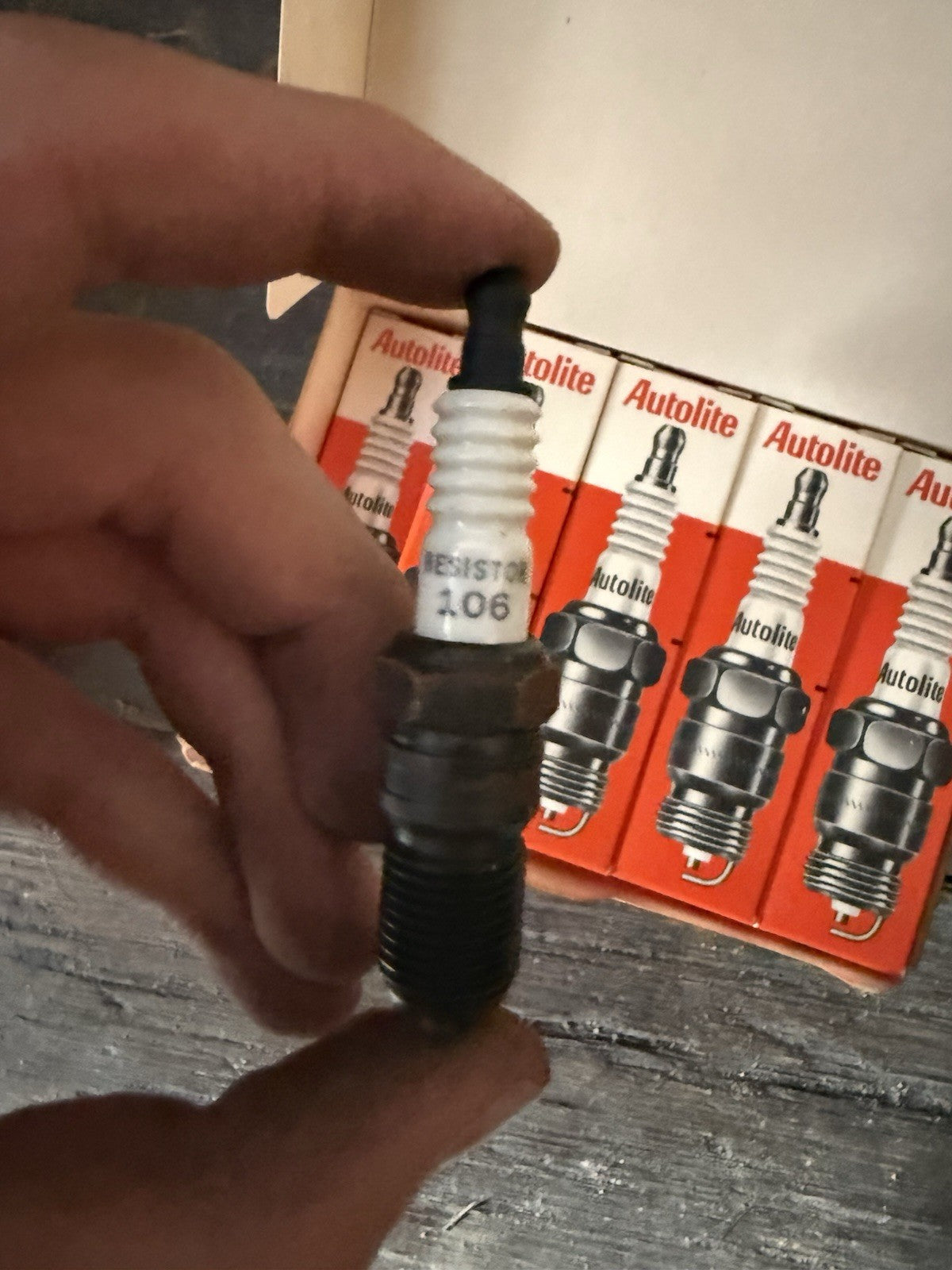 NOS Vintage Autolite 106 Spark Plugs Box of 10 Replaces Champion3